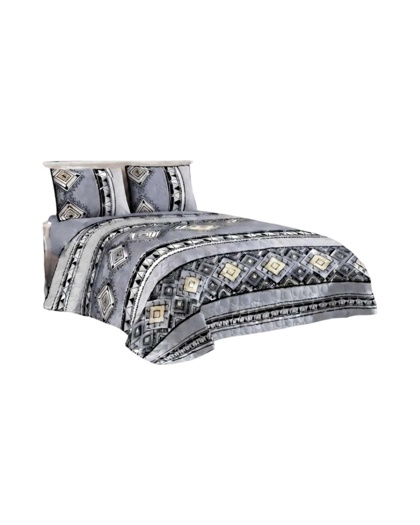 Cubrecama Quilt De Verano Ligero Y Fresco King Mas Almohadas m3-5