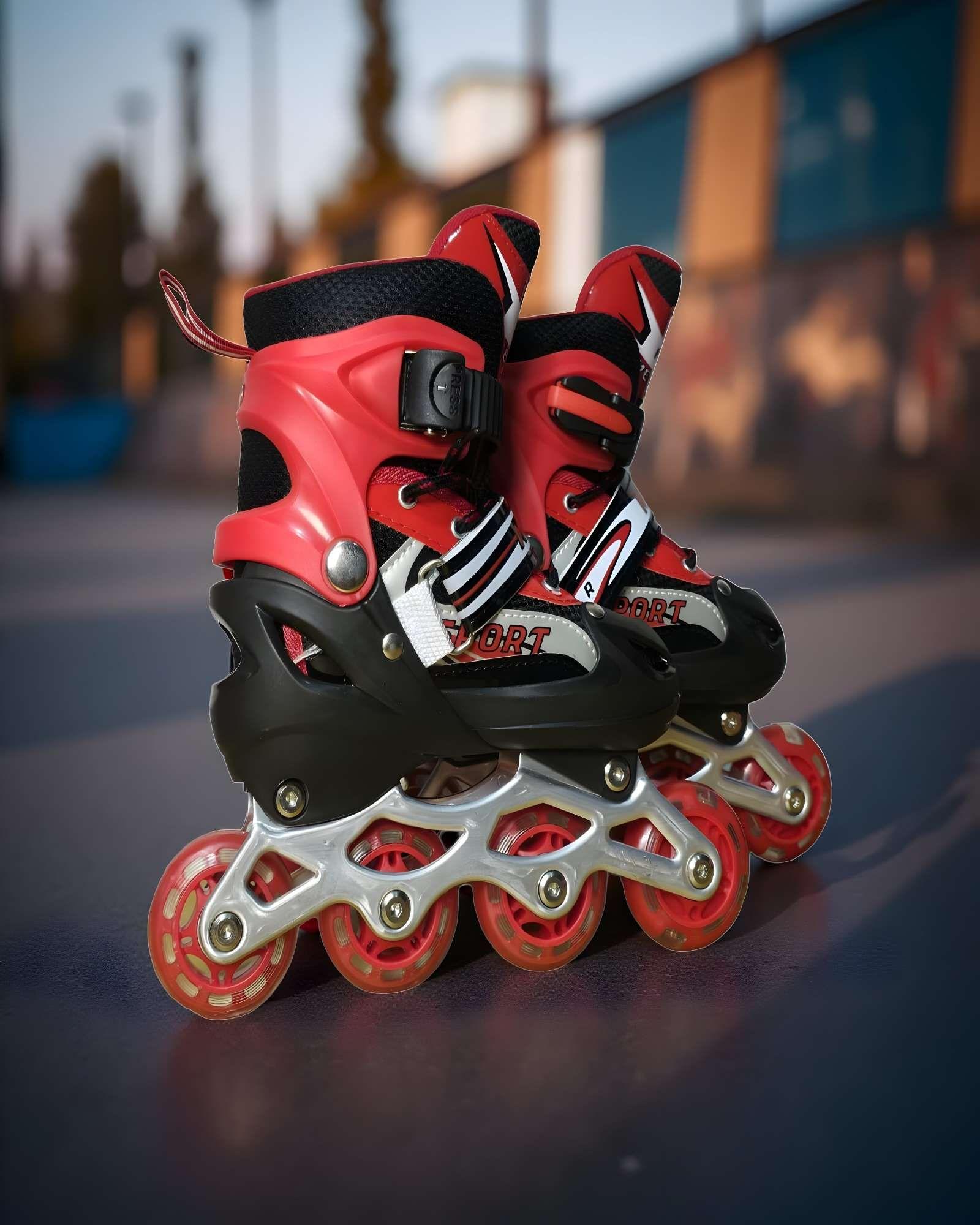 PATIN EN LINEA CON LUCES MAS KIT TALLA S 31-34 A10-2