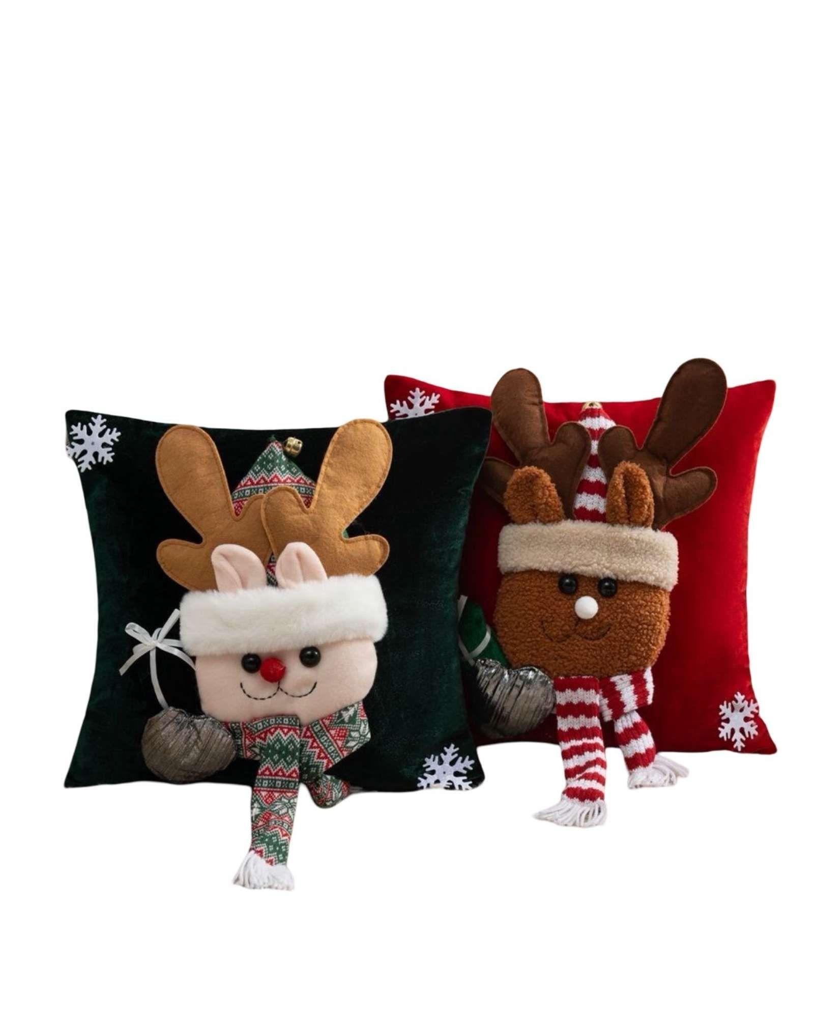 PACK DE 2 FUNDAS DE COJIN PARA NAVIDAD 3D   B1-0