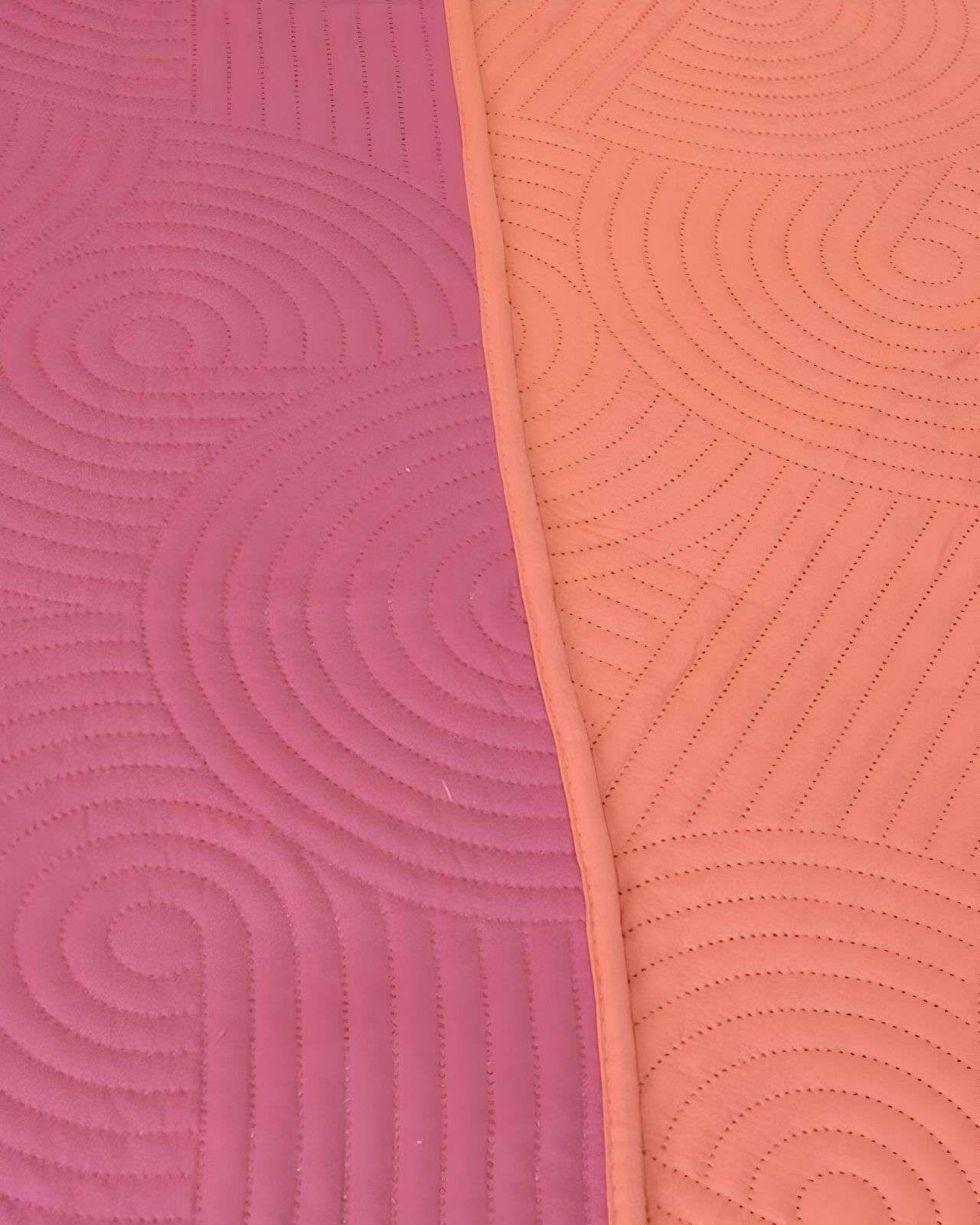 Cubrecama Quilt Hotpress Liso Bicolor King Doral D05-1