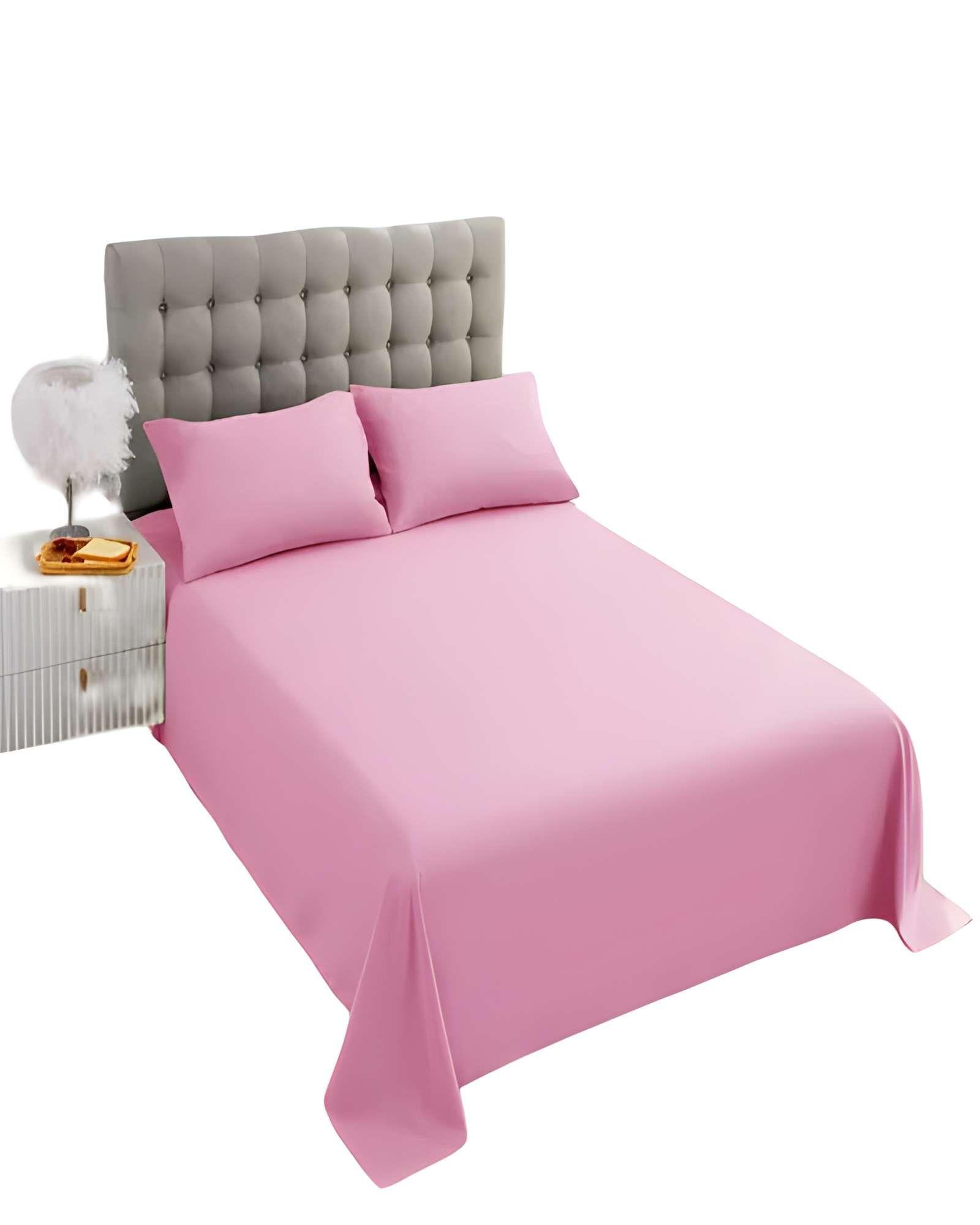 SABANA PLAZA Y MEDIA 200 HILOS ROSADA-0