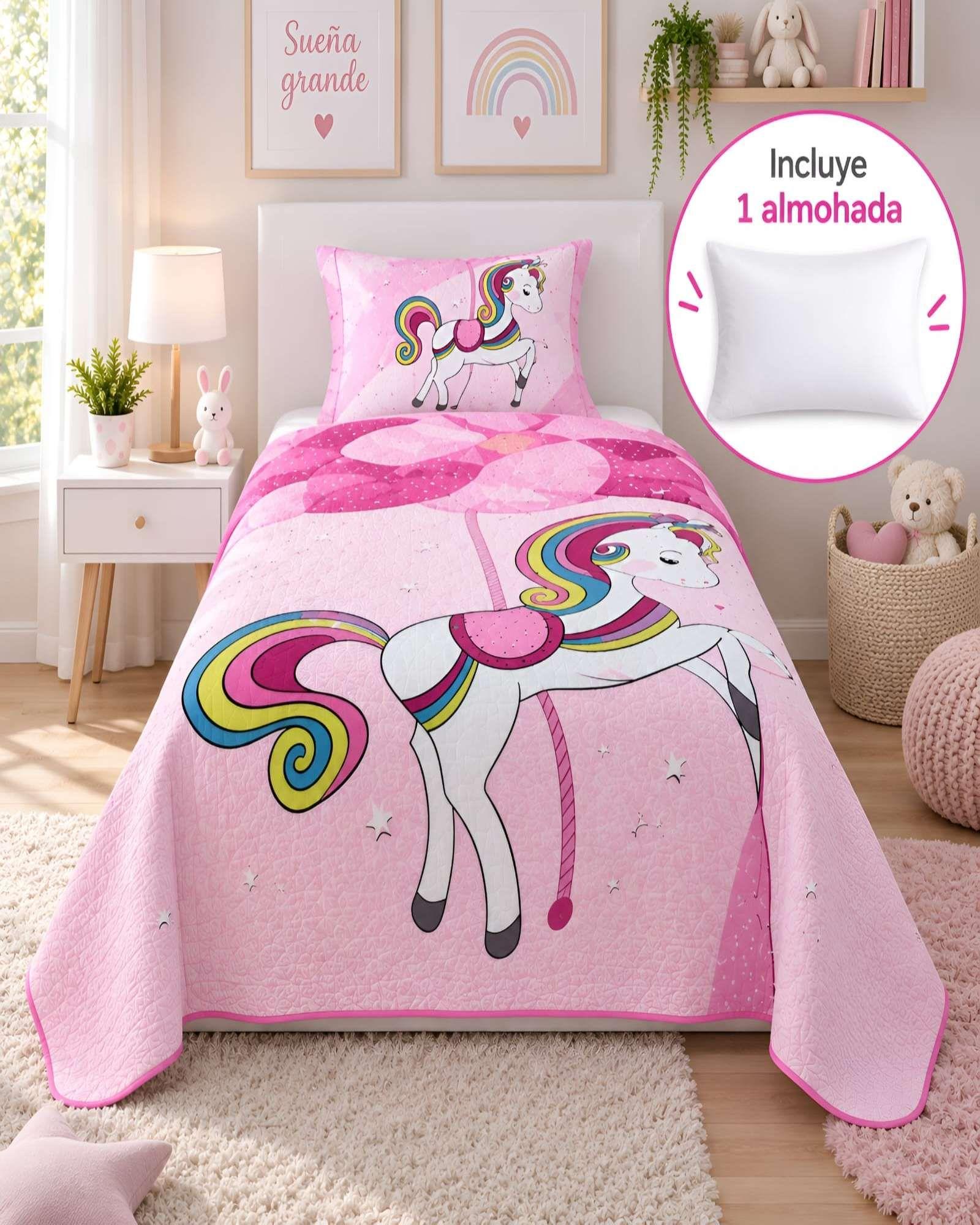 Set Cubrecama Verano 1.5 Plazas  + Almohada + Funda 34-4