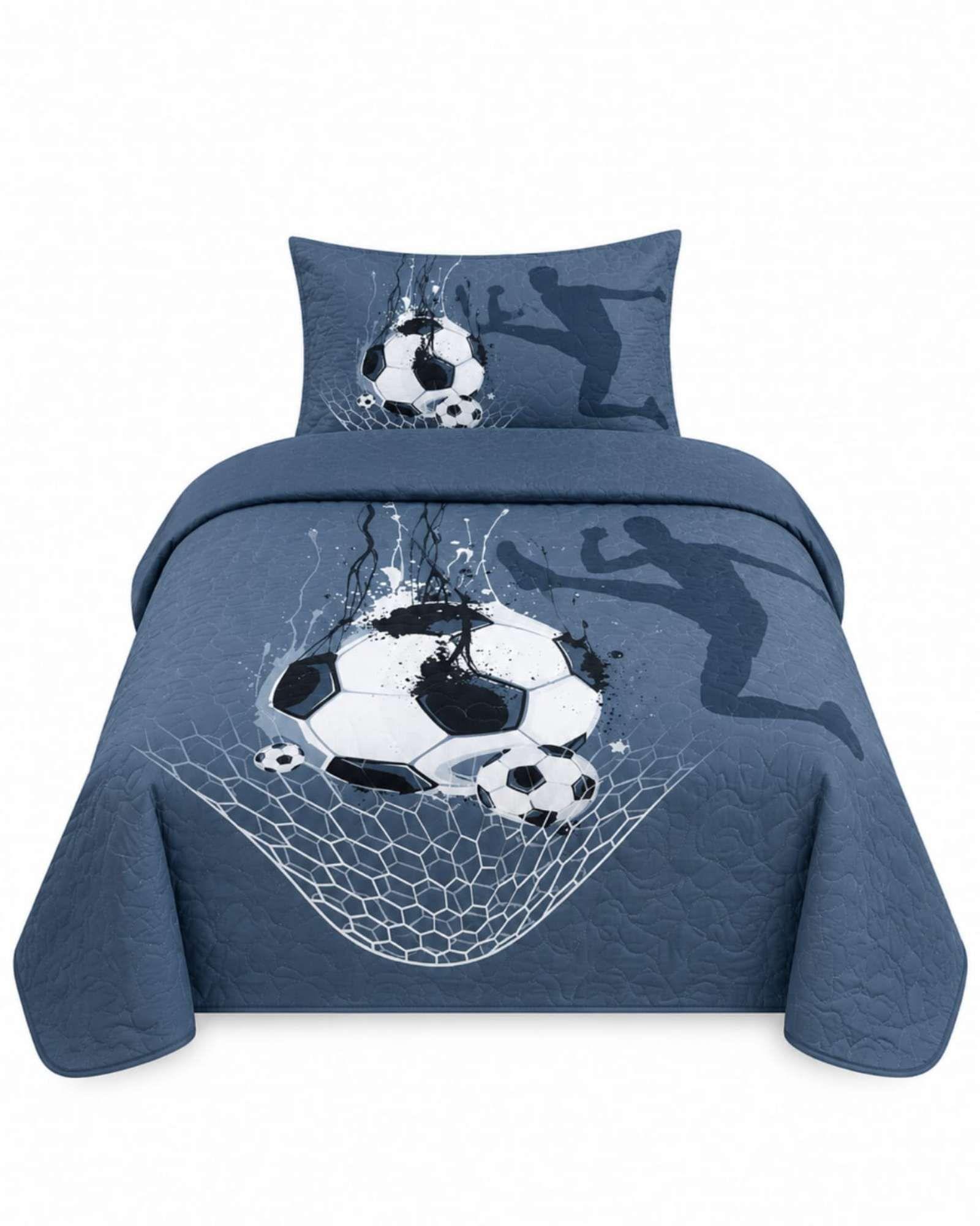 Juego De Cama 1.5 Plazas Cubrecama Quilt Verano Con Sabanas 09-5