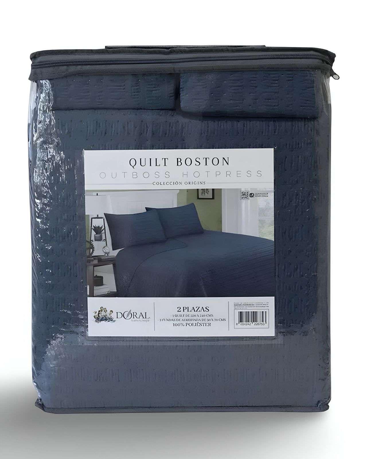 Cubrecama Quilt Boston Outboss Hotpress King Doral D003-1