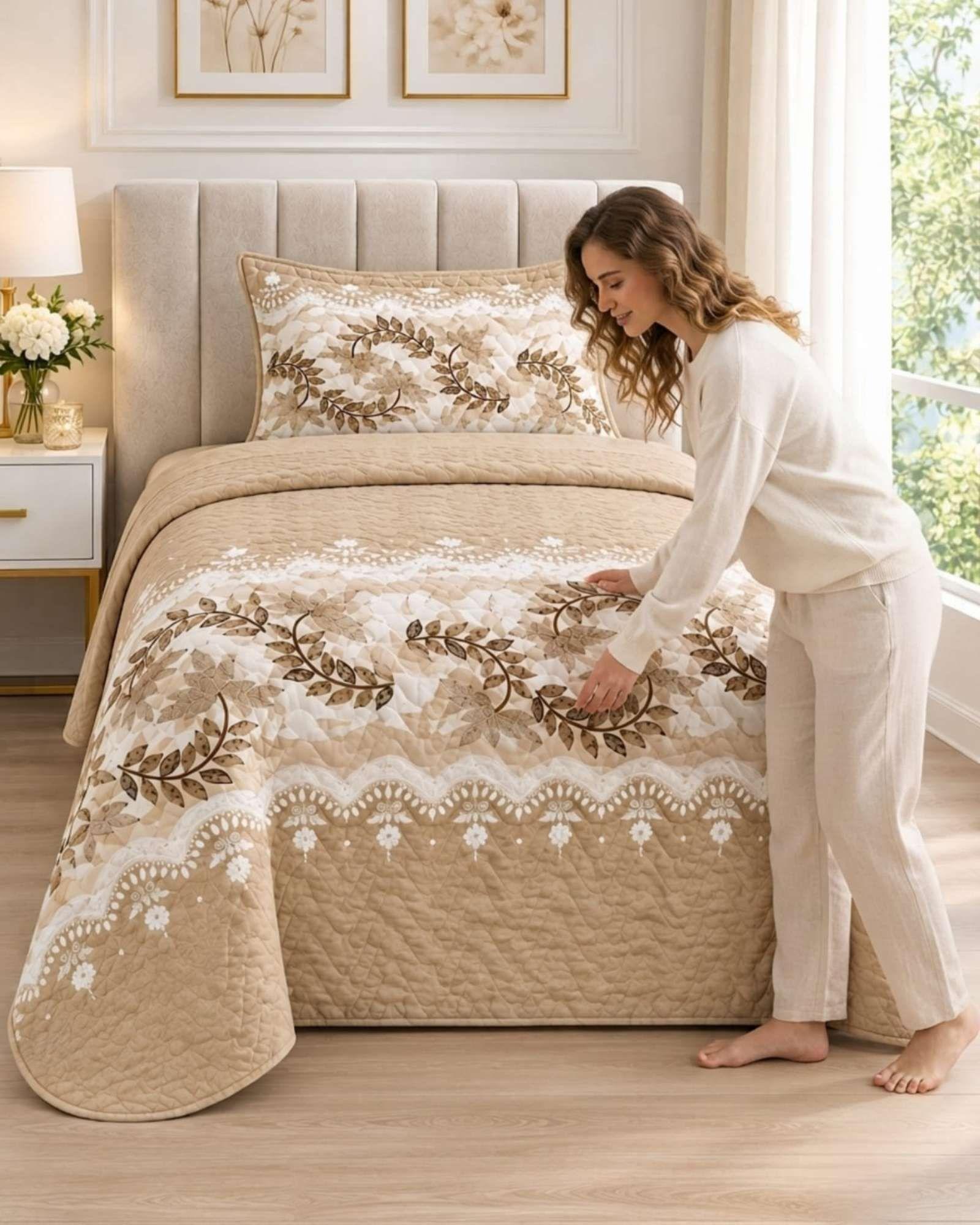 Quilt De Verano 1.5 Plazas Cubrecama Delgado Fresco Y Ligero 13-2