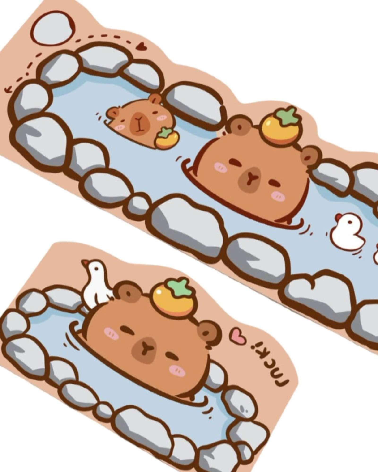 TAPETES DECORATIVAS COCINA ANTIDESLIZANTE DISEÑO CAPIB AGUA-2