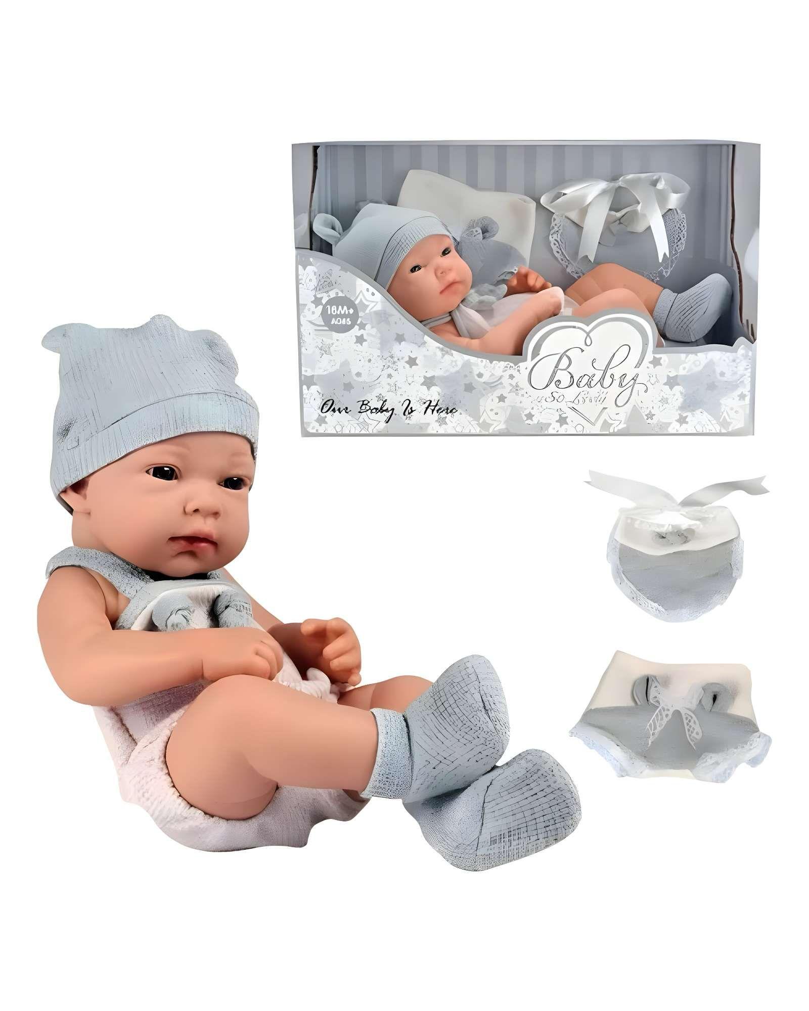 Muñeca infantil bebé realista silicona babydoll celeste -2