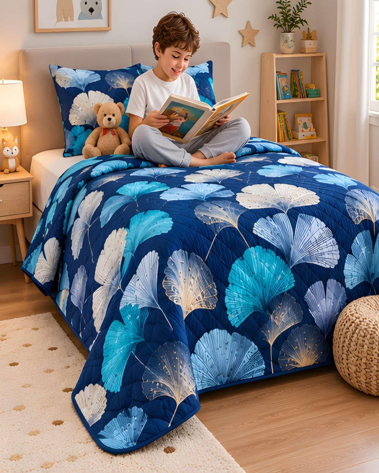 Cubrecama Quilt de Verano Plaza y Media con Funda Incluida 03-0