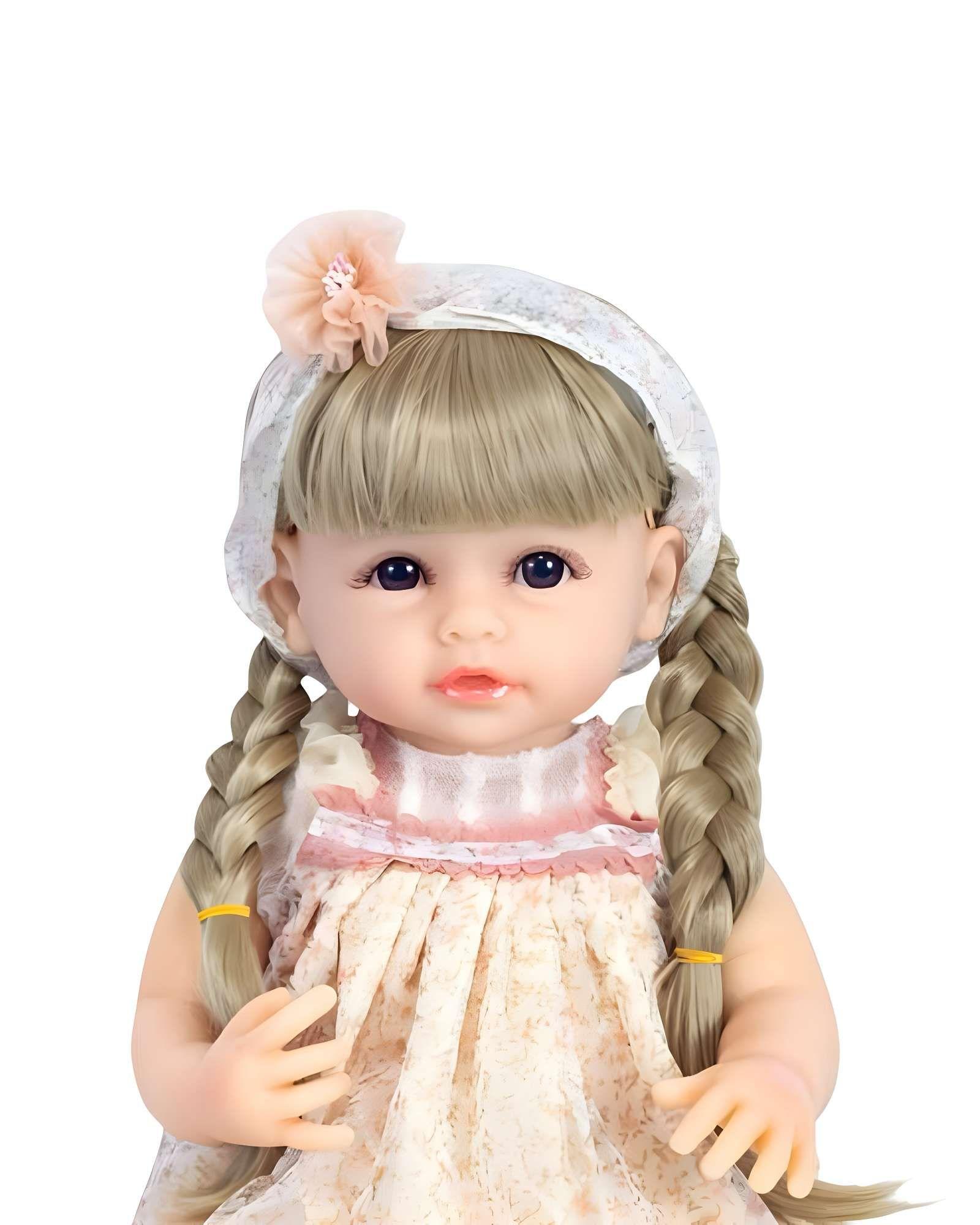 Muñeca infantil bebé realista silicona blanca-2