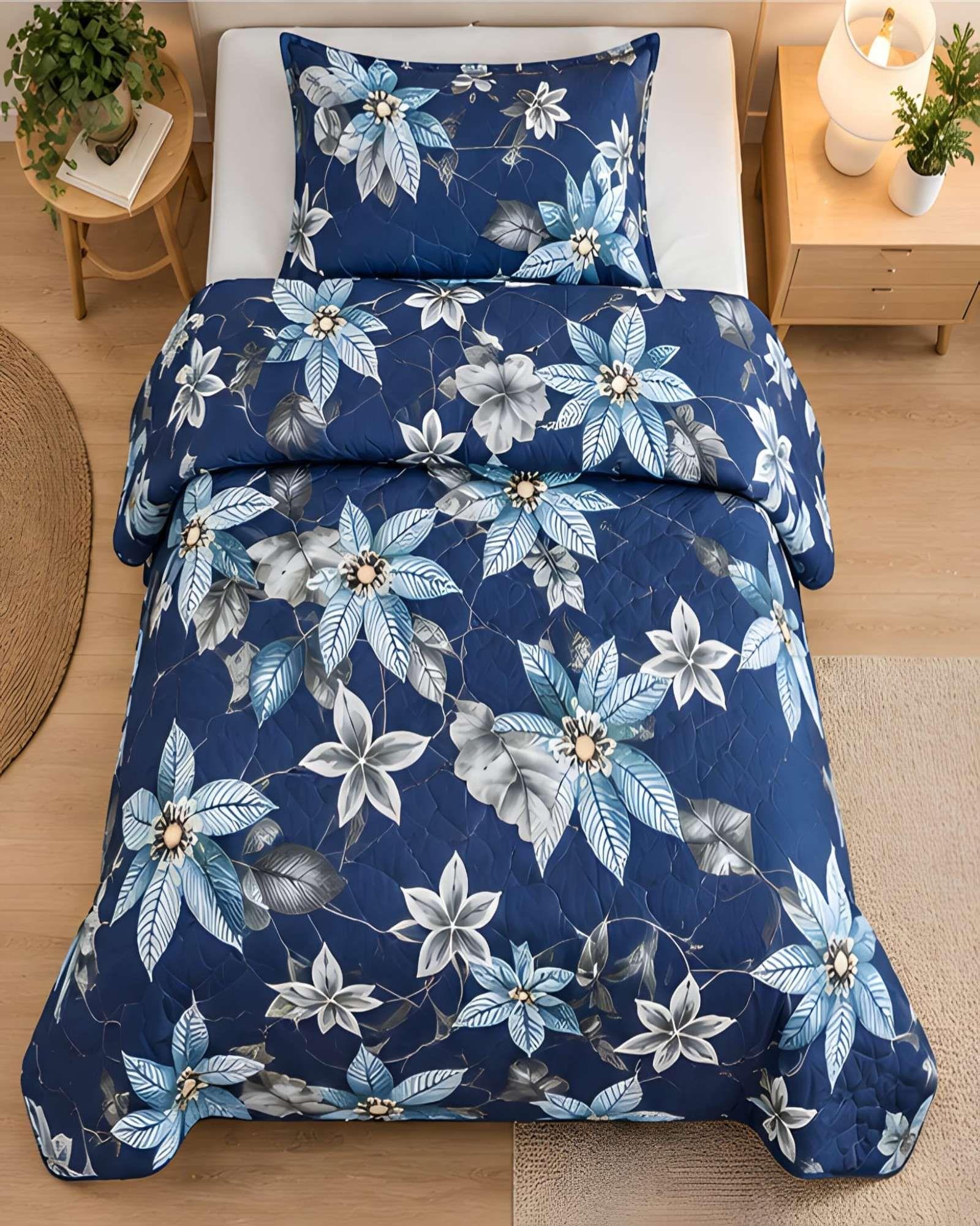 Cubrecama Quilt 1.5 Plazas para Verano con Almohada Incluida 04-2