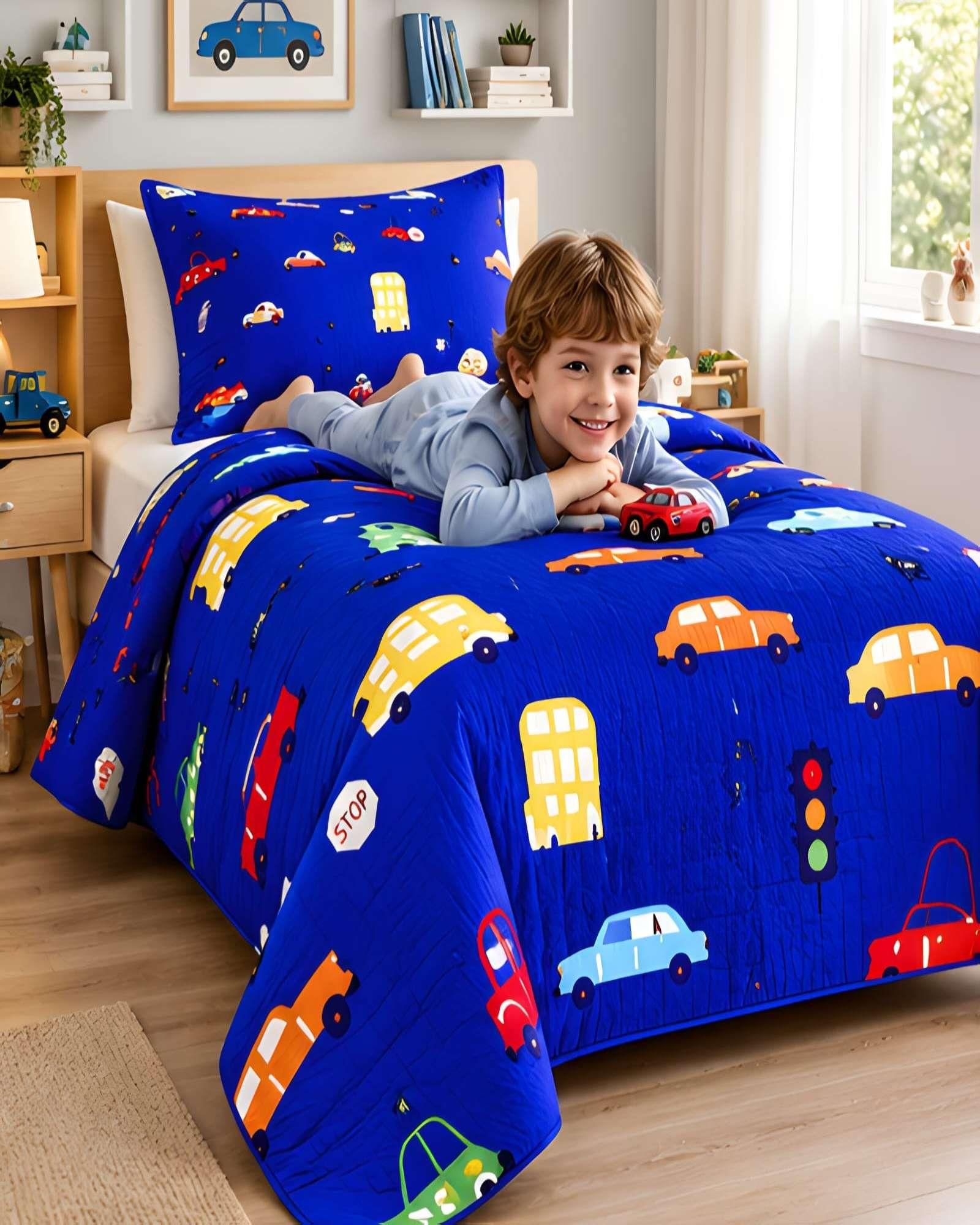 Cubrecama Quilt Verano 1.5 Plazas + Funda De Almohada-3
