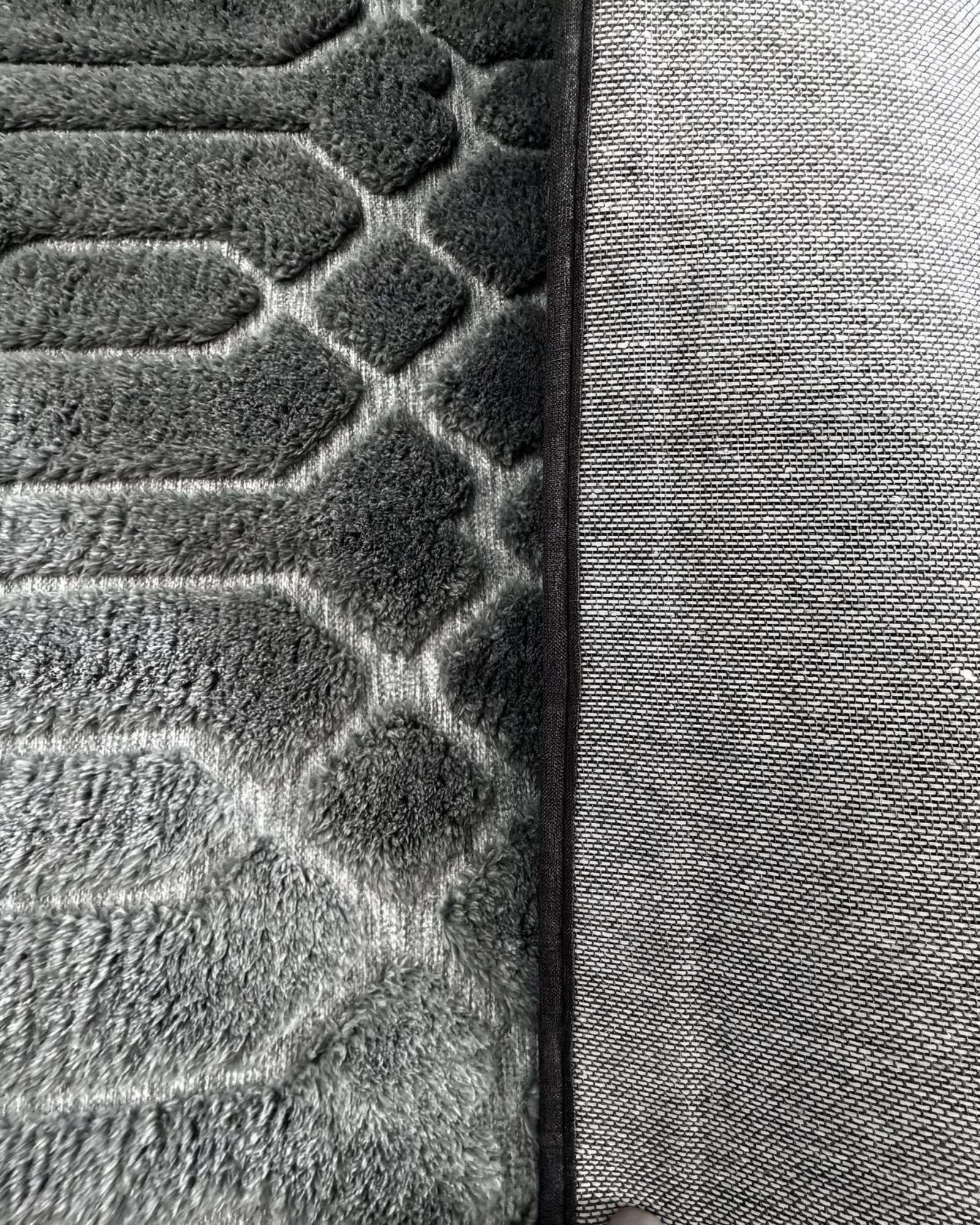 ALFOMBRA LIVING COMEDOR DISEÑO GEOMETRICO 160X200CM GRIS CLARO-2