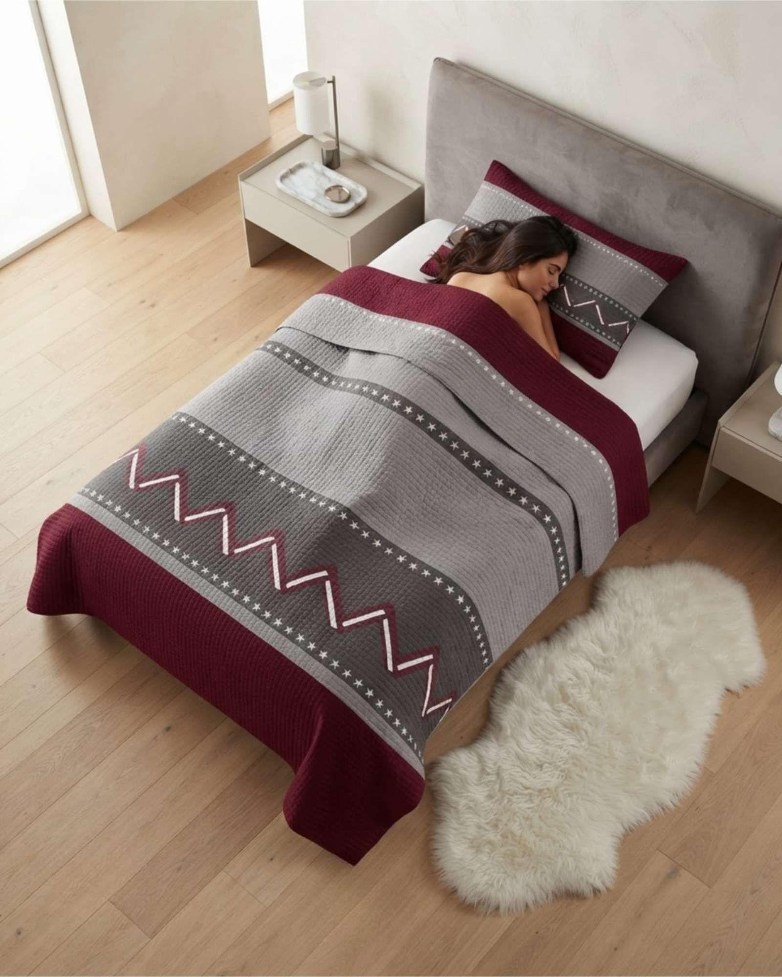 Cubrecama Quilt de Verano 1.5 Plazas Delgado + 1 Almohada 07-2