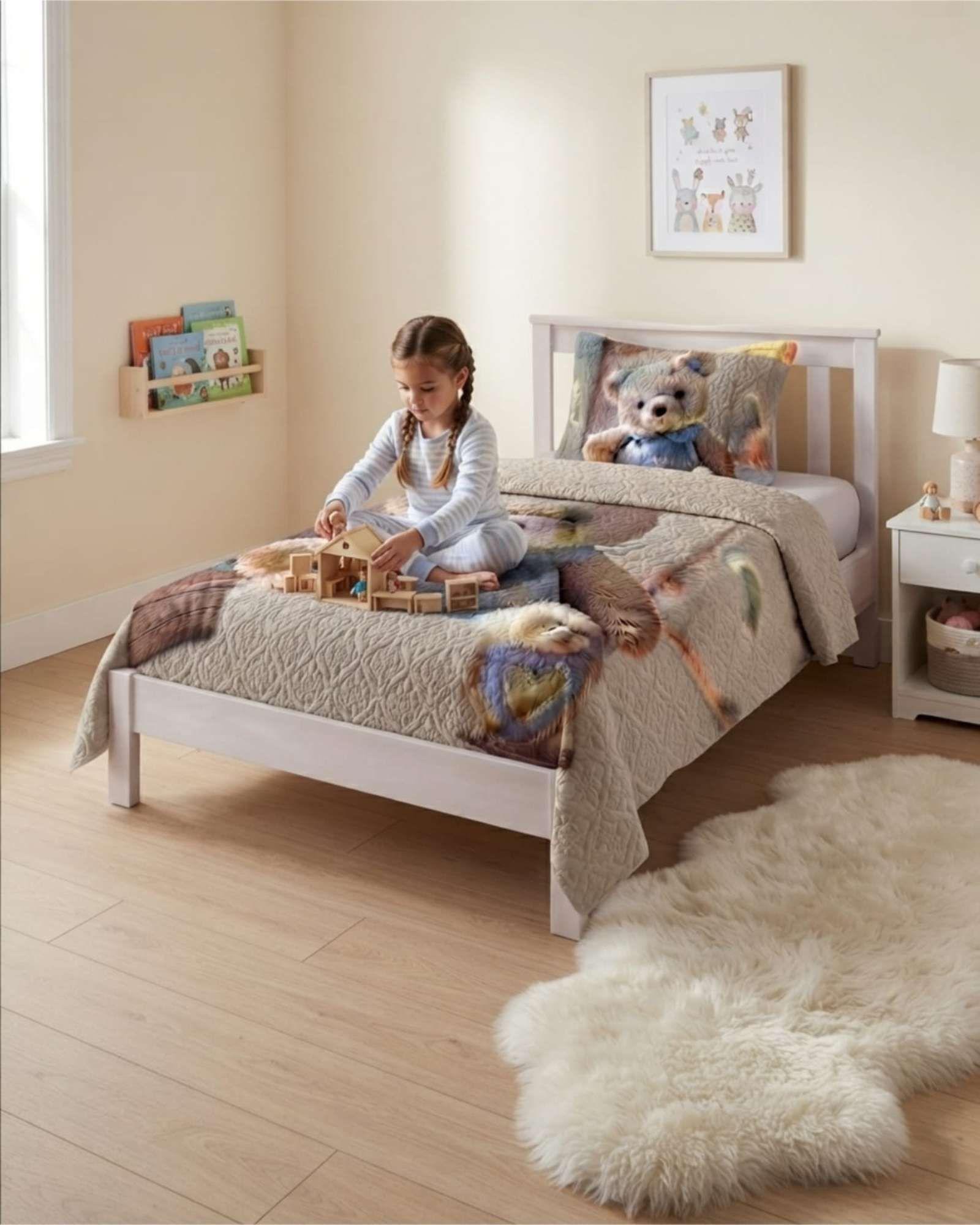 Set De Cama Verano 1.5 Plazas Cubrecama Ultraligero Mas Almohada m1-3