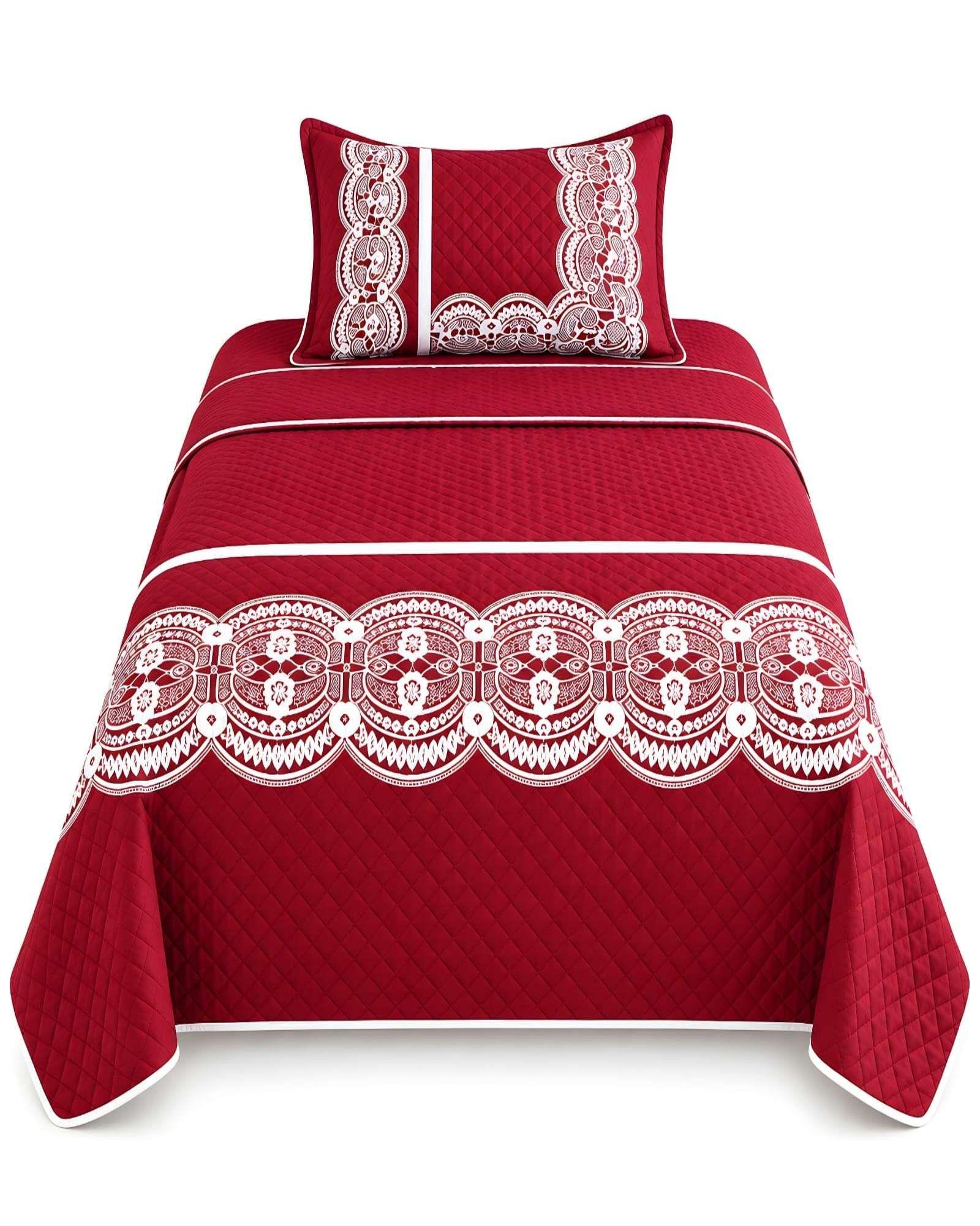 Quilt Delgado Cubrecama 1.5 Plazas + Funda de Almohada D5-4