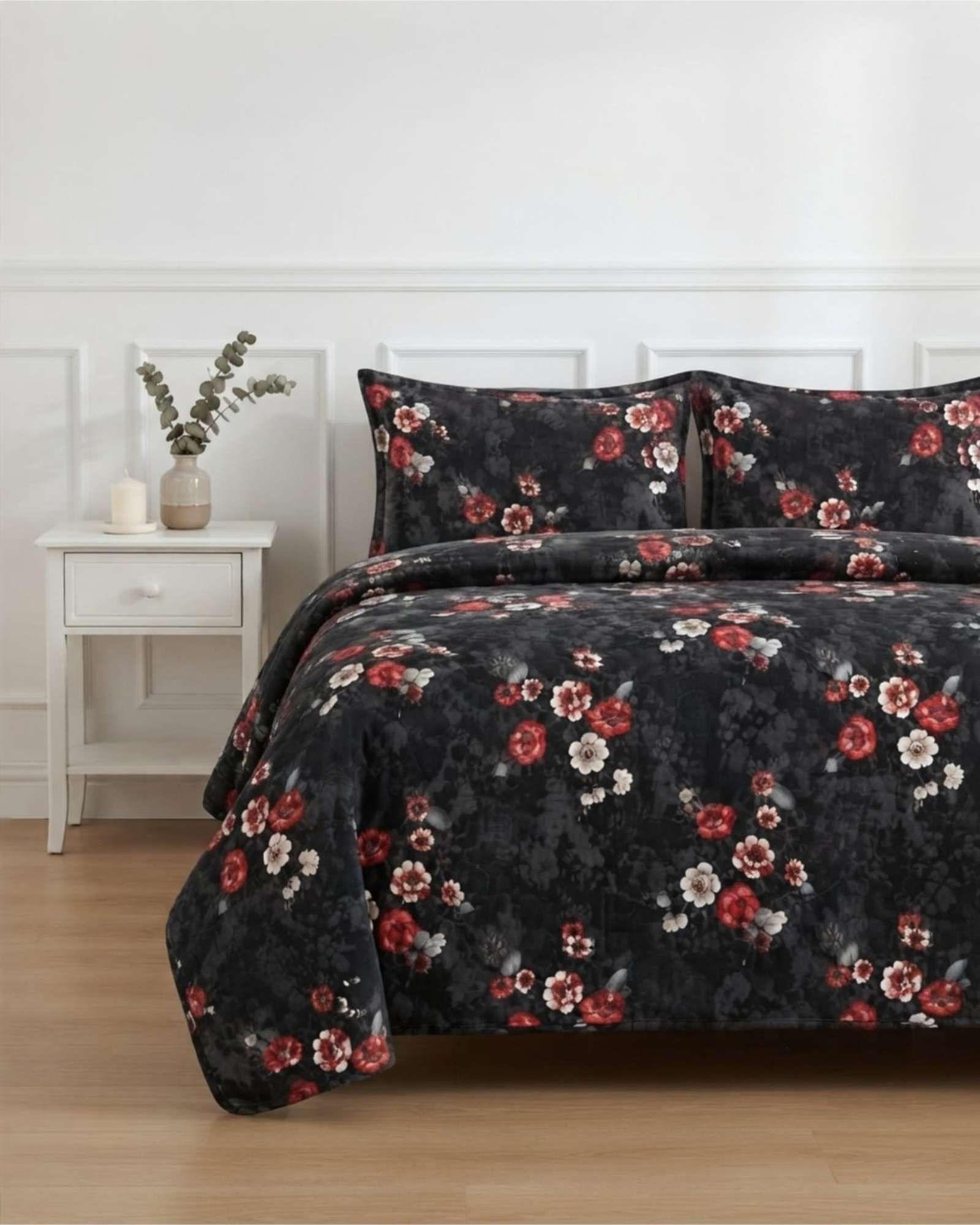 Cubrecama Delgado King Transpirable Con Fundas m6-2