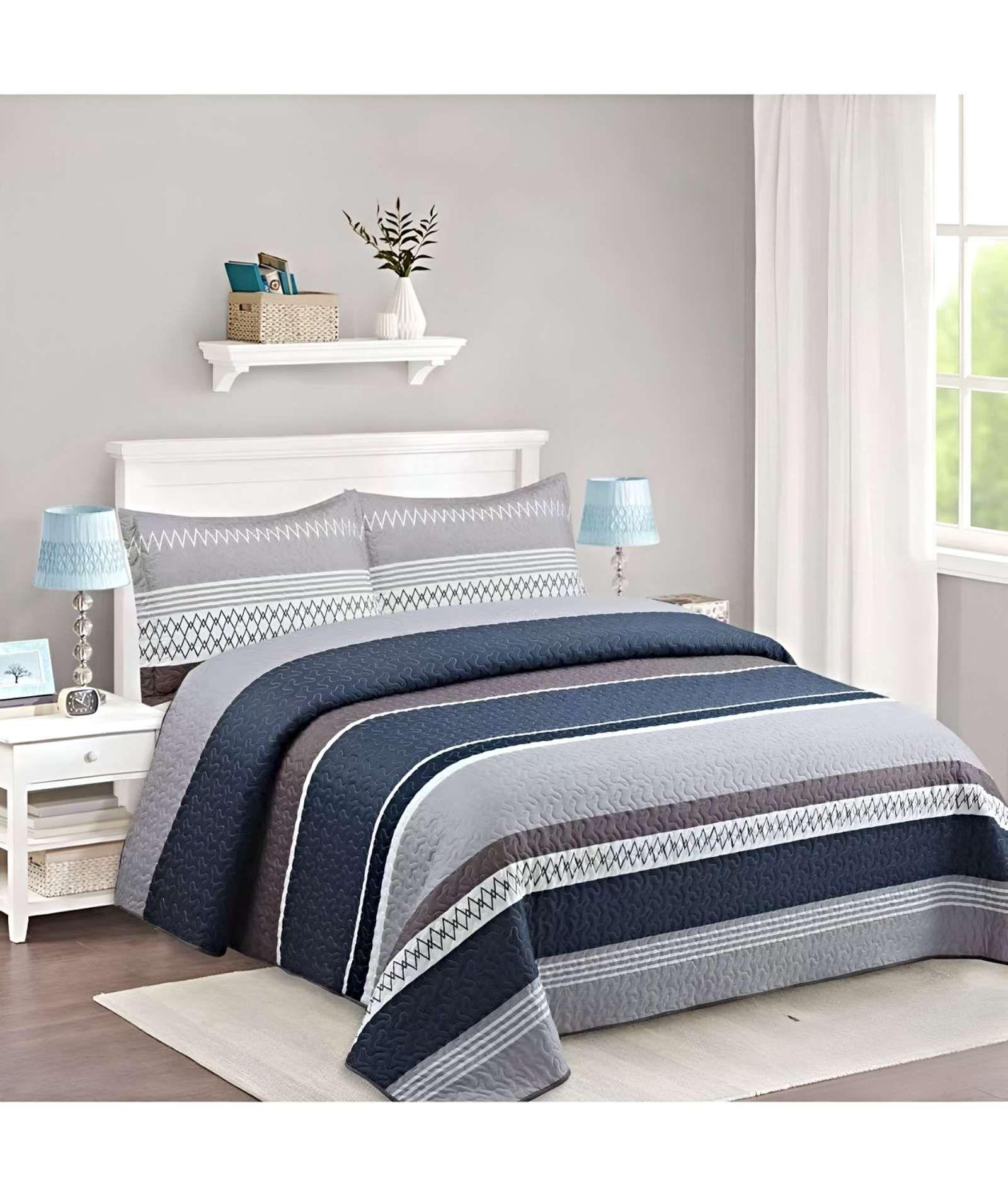 CUBRECAMA COLCHA QUILT DE VERANO 2 PLAZAS A7-2