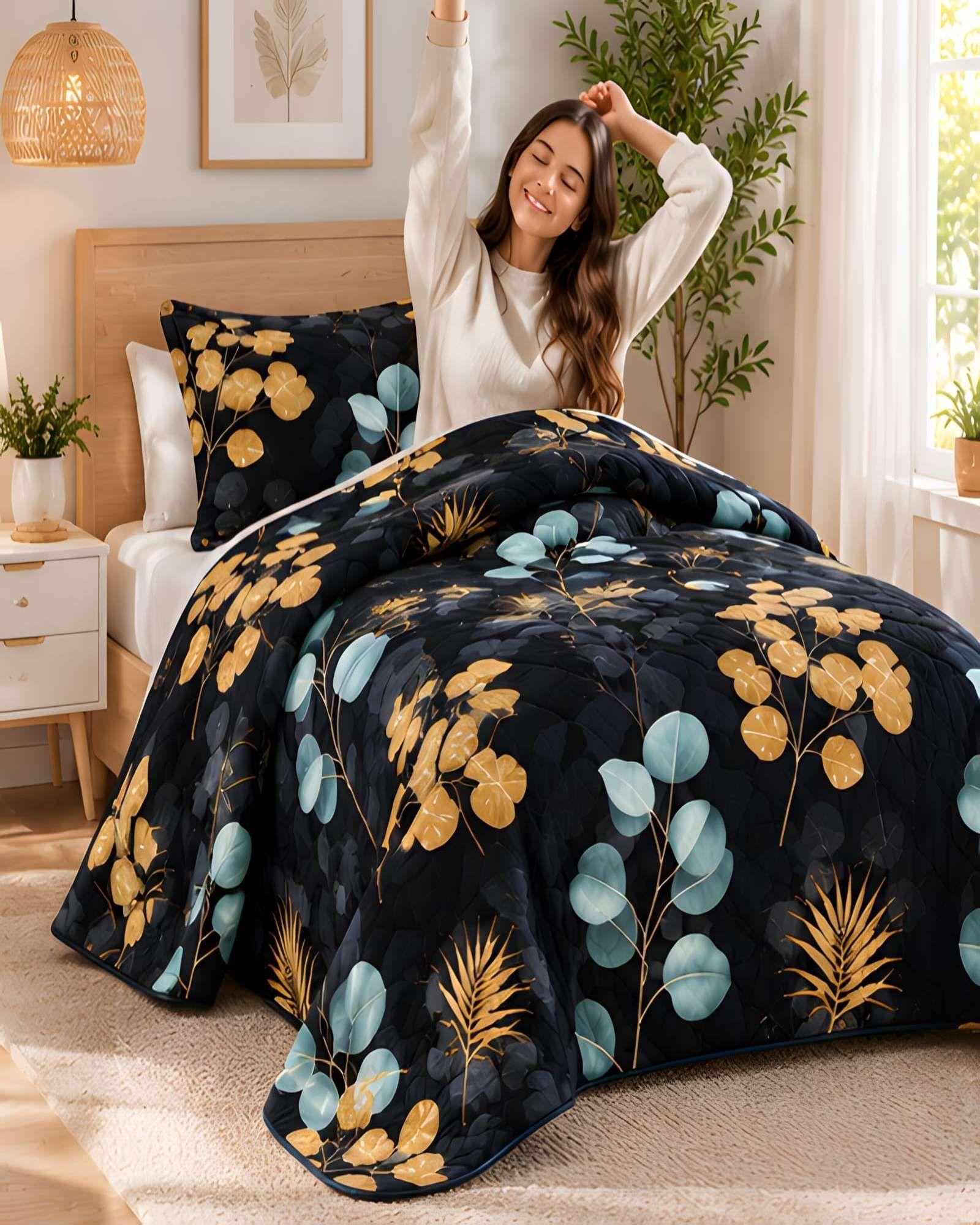 Cubrecama Quilt de Verano Plaza y Media con Funda Incluida 14-1