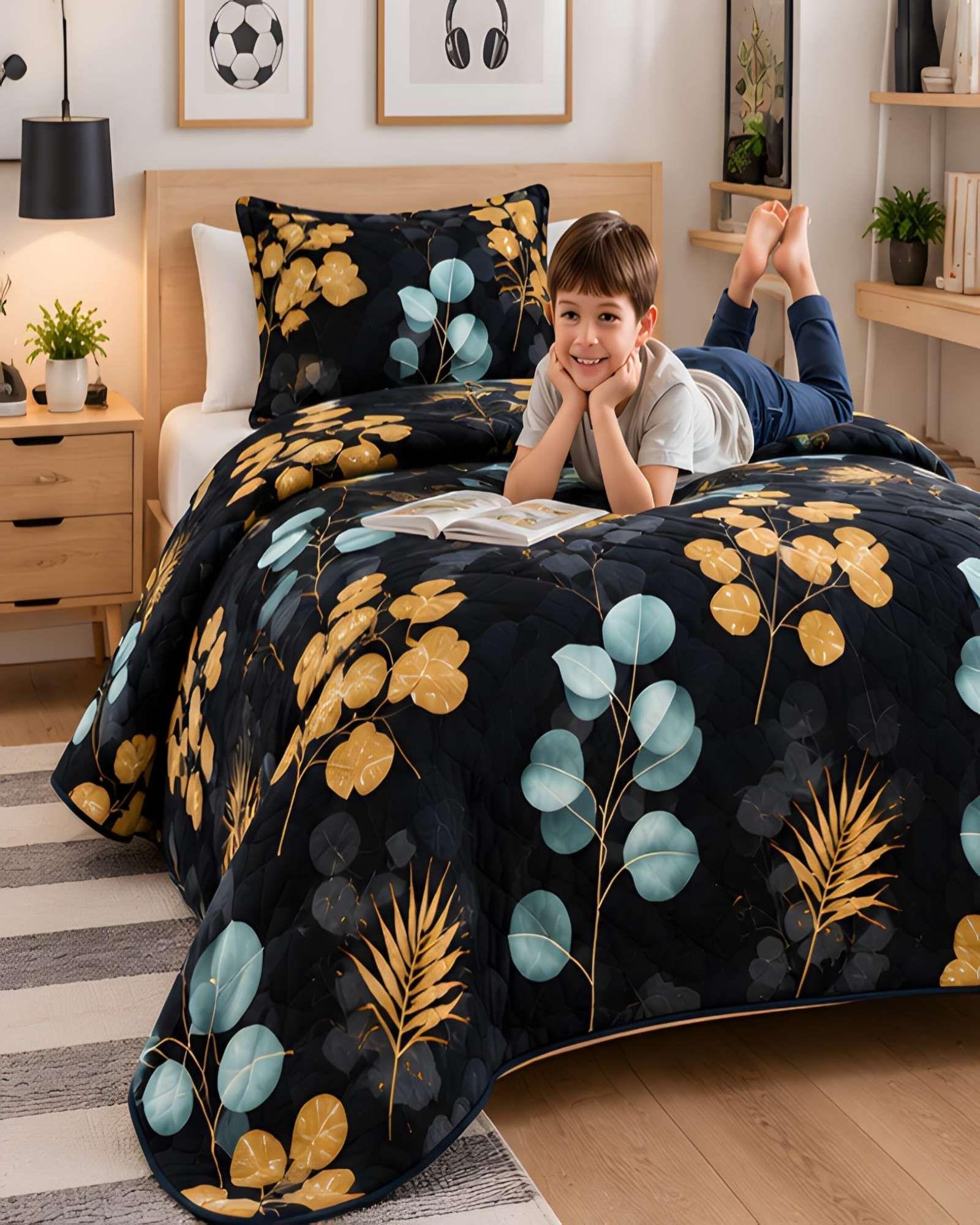 Cubrecama Quilt de Verano Plaza y Media con Funda Incluida 14-2