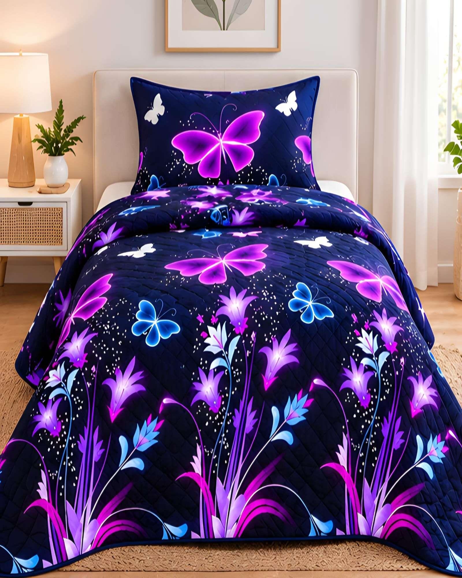 Cubrecama Quilt de Verano Plaza y Media con Funda Incluida 11-3