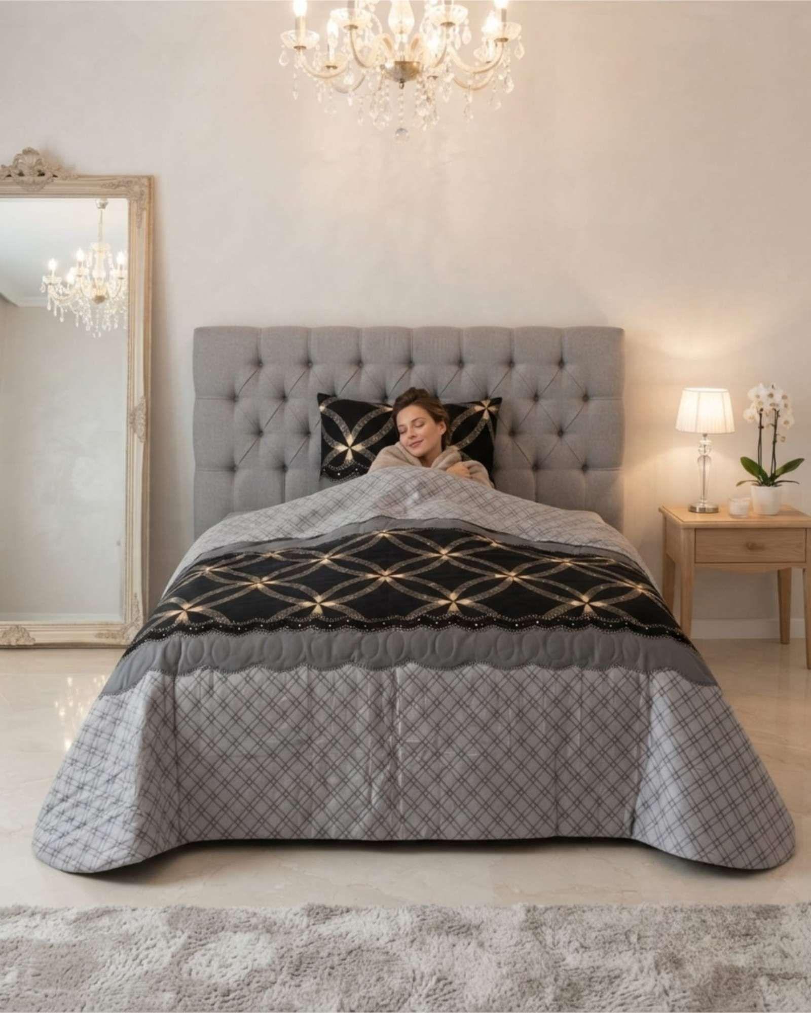 Cubrecama Quilt De Verano Ligero Y Fresco King Mas Almohadas m2-2
