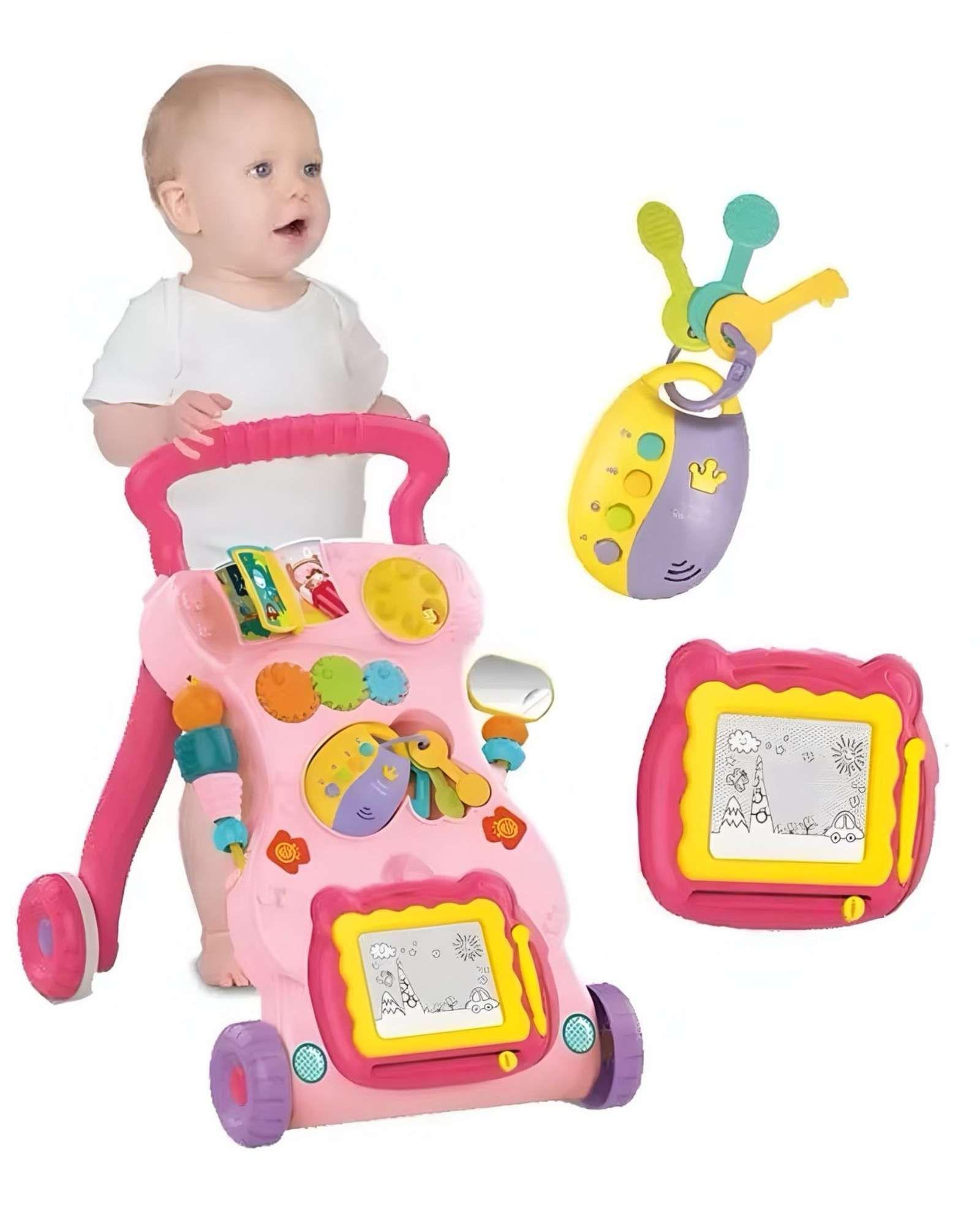 ANDADOR CORREPASILLO MUSICAL INFANTIL EDUCATIVO PARA BEBÉS ROSA-3