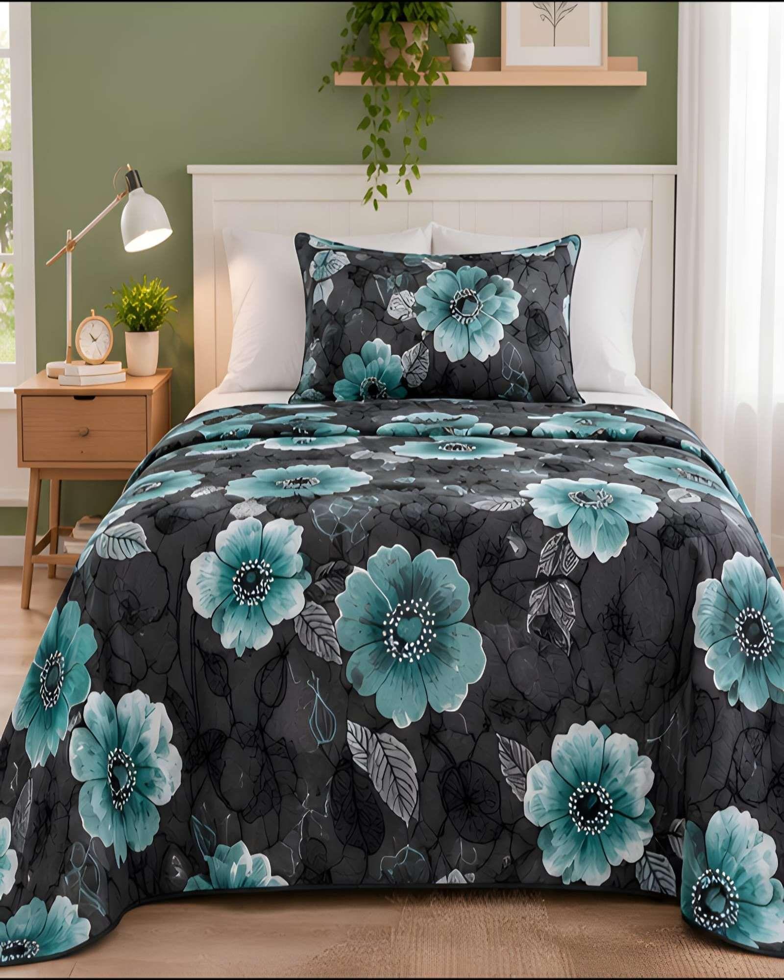 Cubrecama Quilt de Verano Plaza y Media con Funda Incluida 15-0