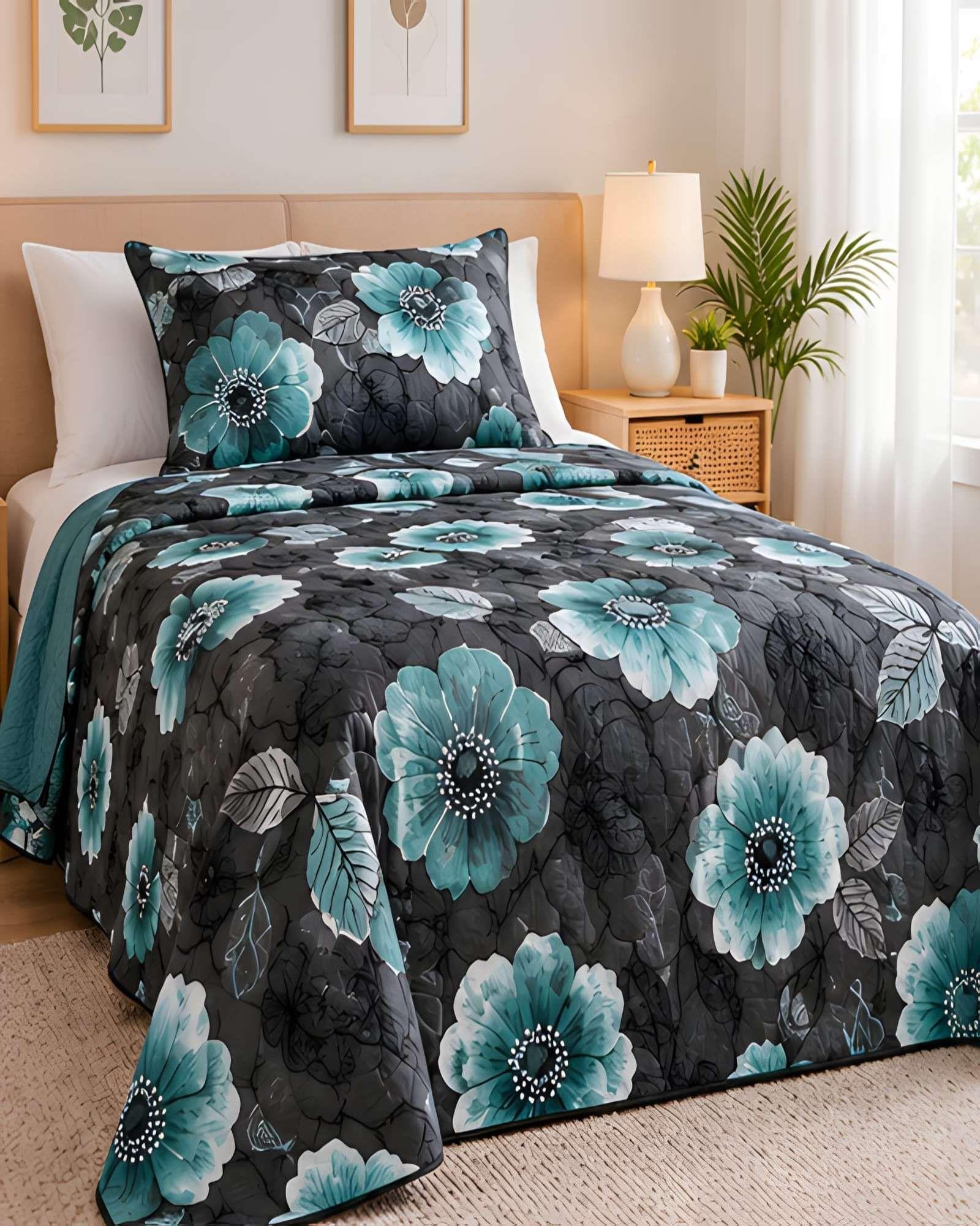 Cubrecama Quilt de Verano Plaza y Media con Funda Incluida 15-2