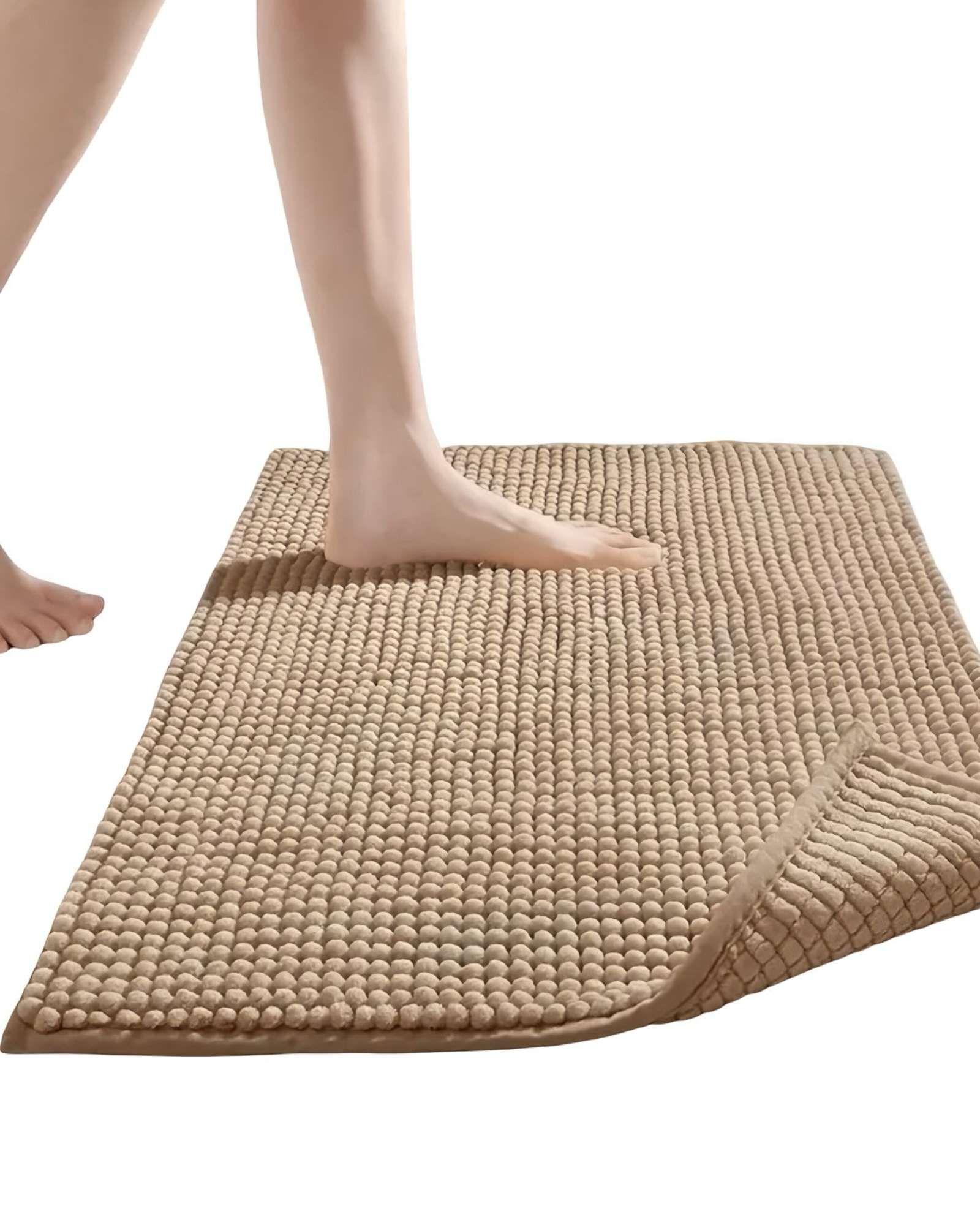 ALFOMBRA DE BAÑO DELGADA BEIGE 40X60 cm-0