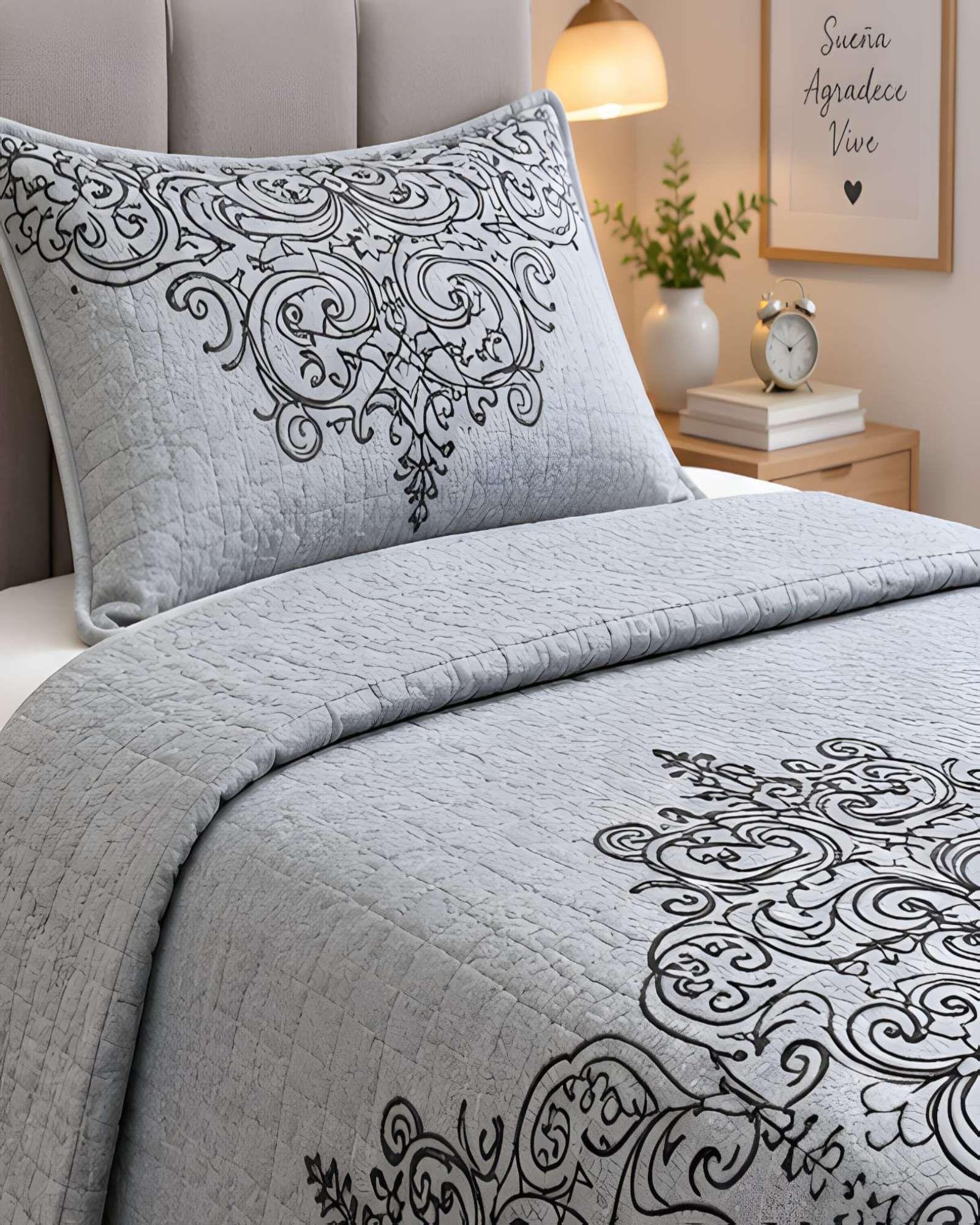Set Cubrecama Verano 1.5 Plazas  + Almohada + Funda 20-2