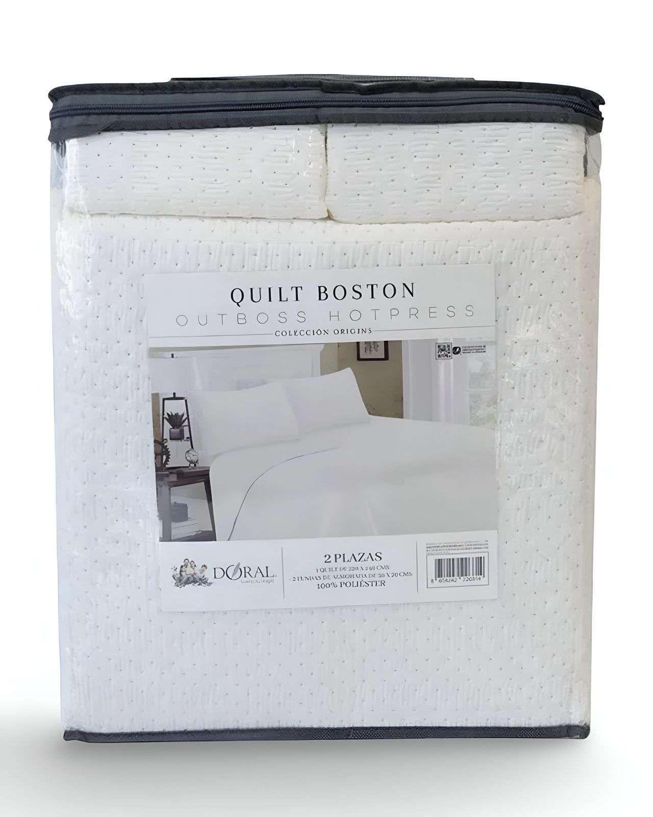 Cubrecama Quilt Boston Outboss Hotpress King Doral D004-1