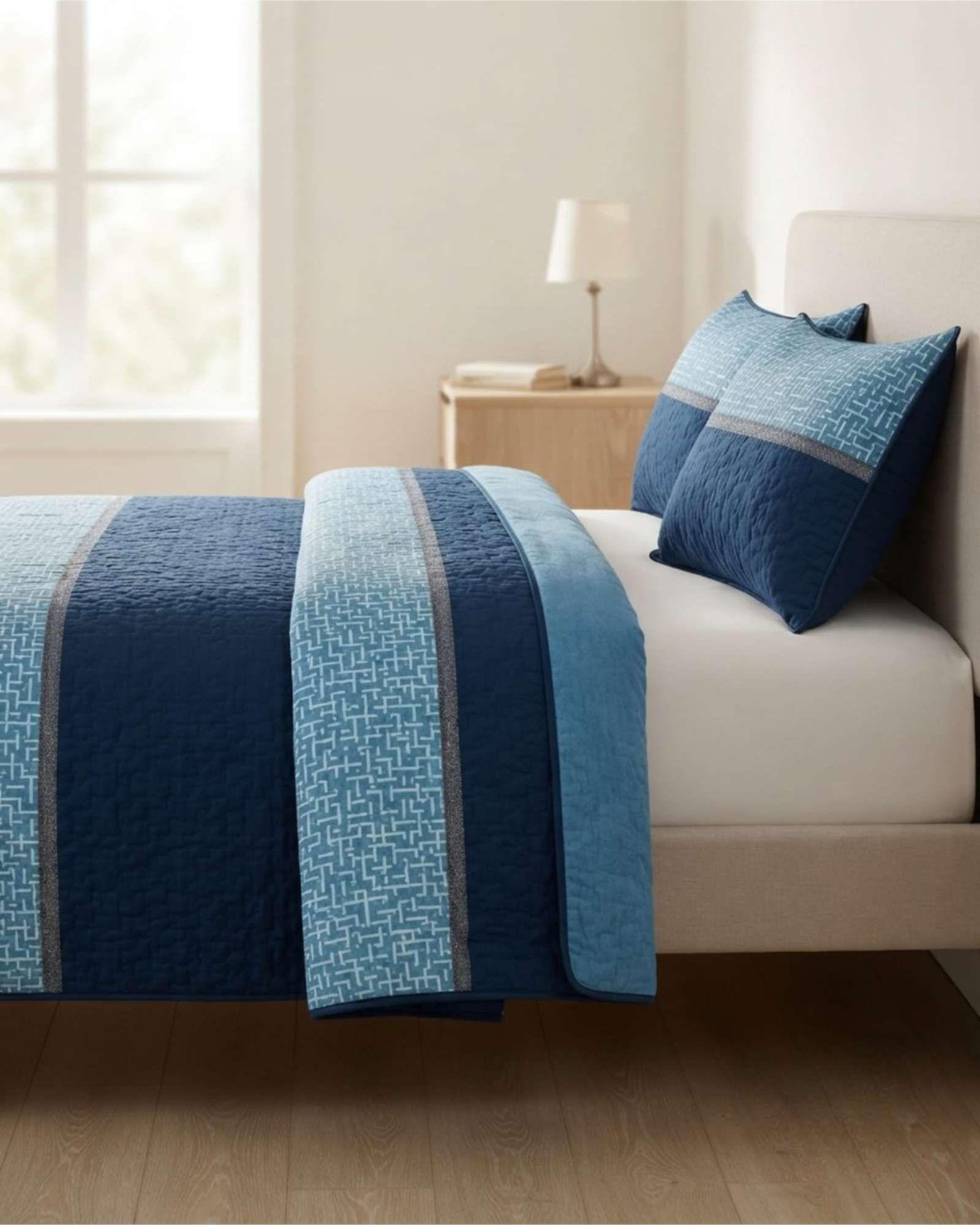 Cubrecama Delgado 2 Plazas Transpirable Con Fundas m17-2