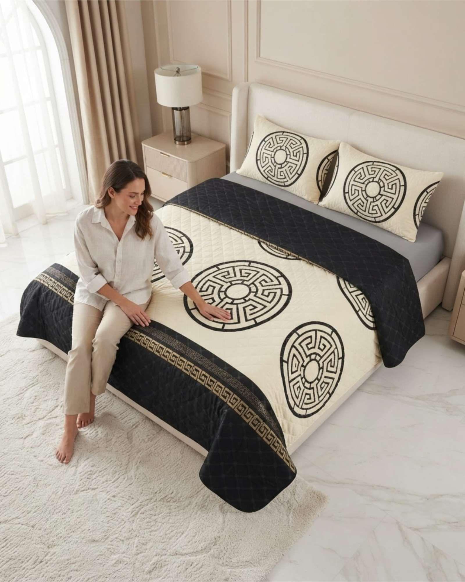 Cubrecama Quilt de Verano King Delgado Ultra Liviano + 2 Almohadas 08-5