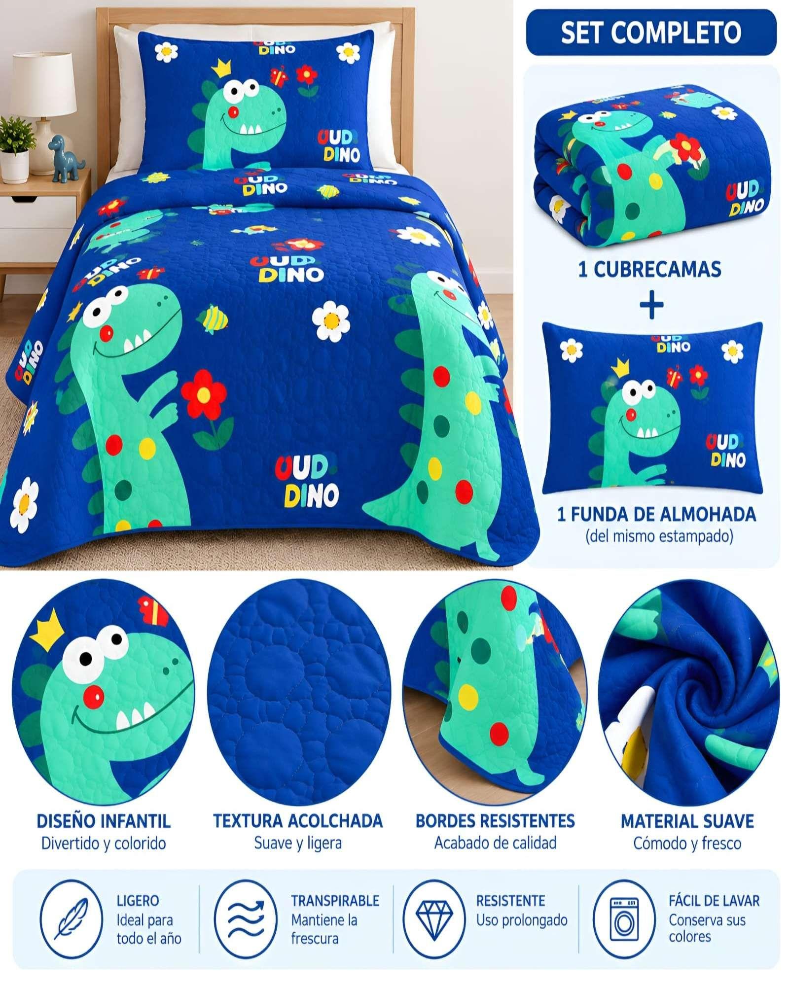 Set Quilt Verano 1.5 Plazas - Incluye Almohada Y Funda-5