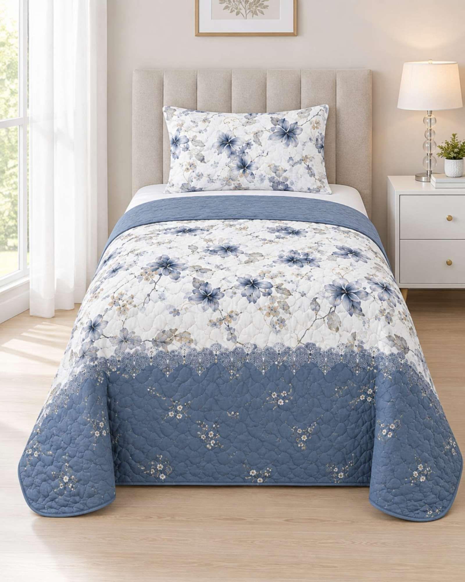 Quilt De Verano 1.5 Plazas Cubrecama Delgado Fresco Y Ligero 11-0