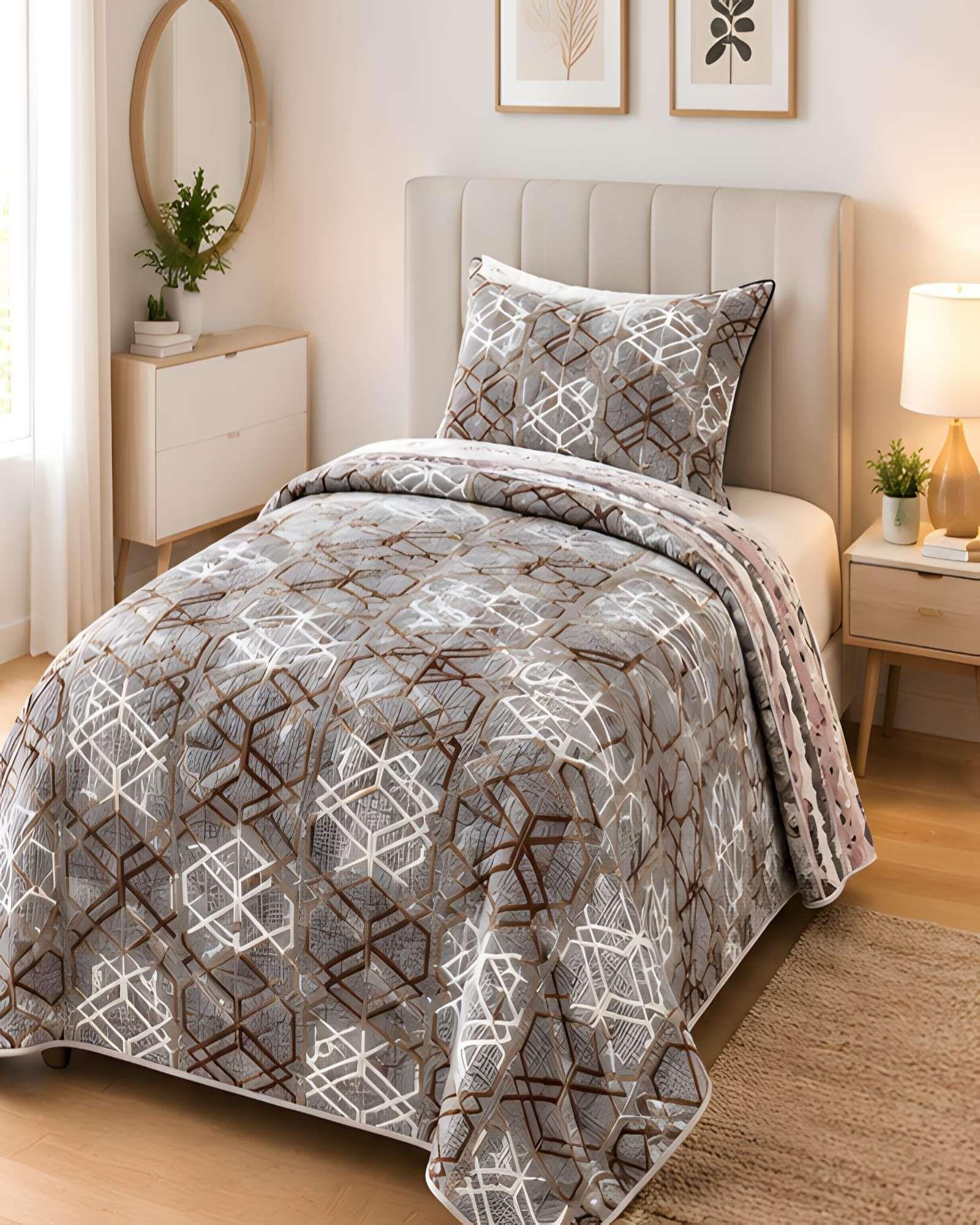 Set Cubrecama Verano 1.5 Plazas  + Almohada + Funda 17-1