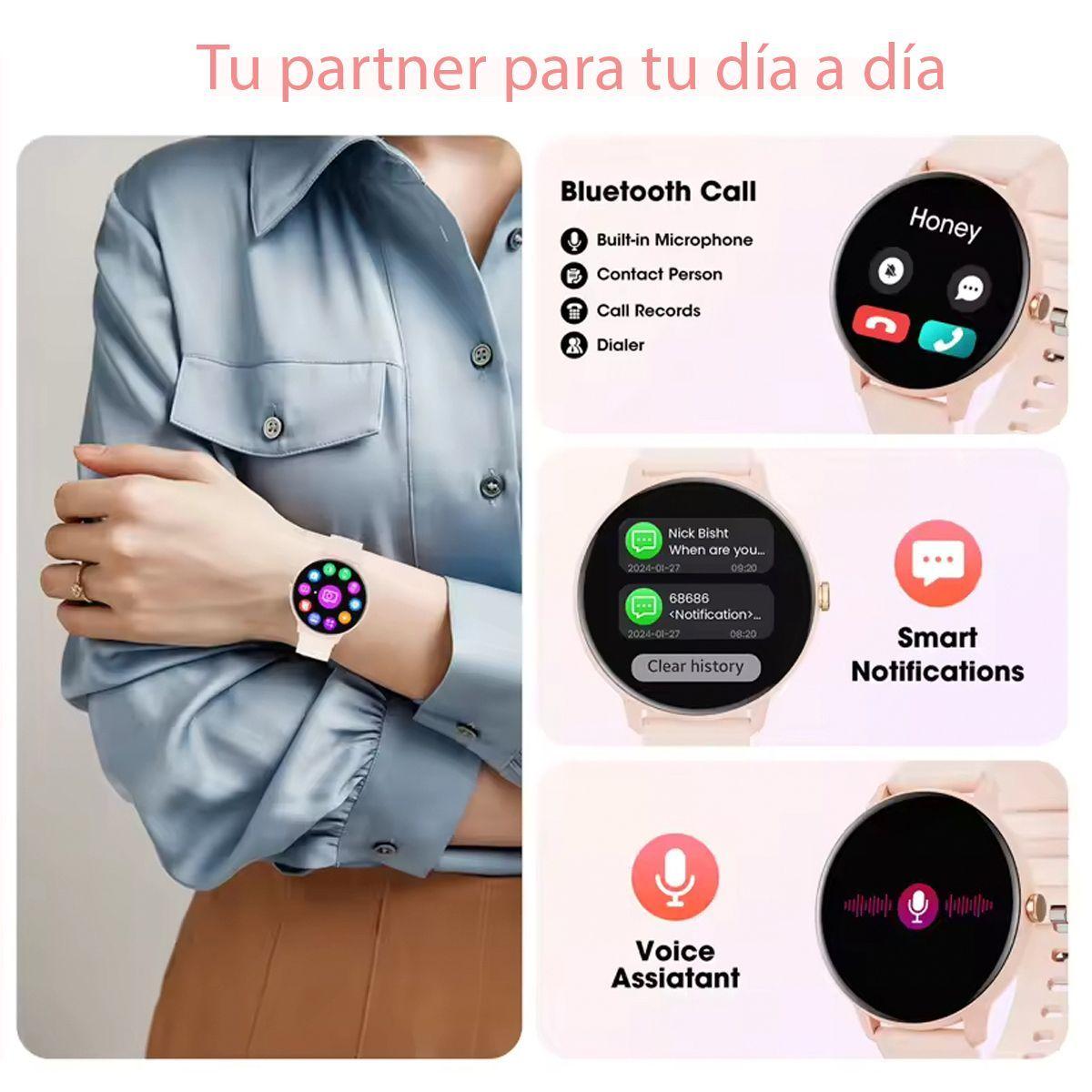 Smartwatch para Mujer Reloj Sweet Day: Conectividad y Monitoreo de salud-1