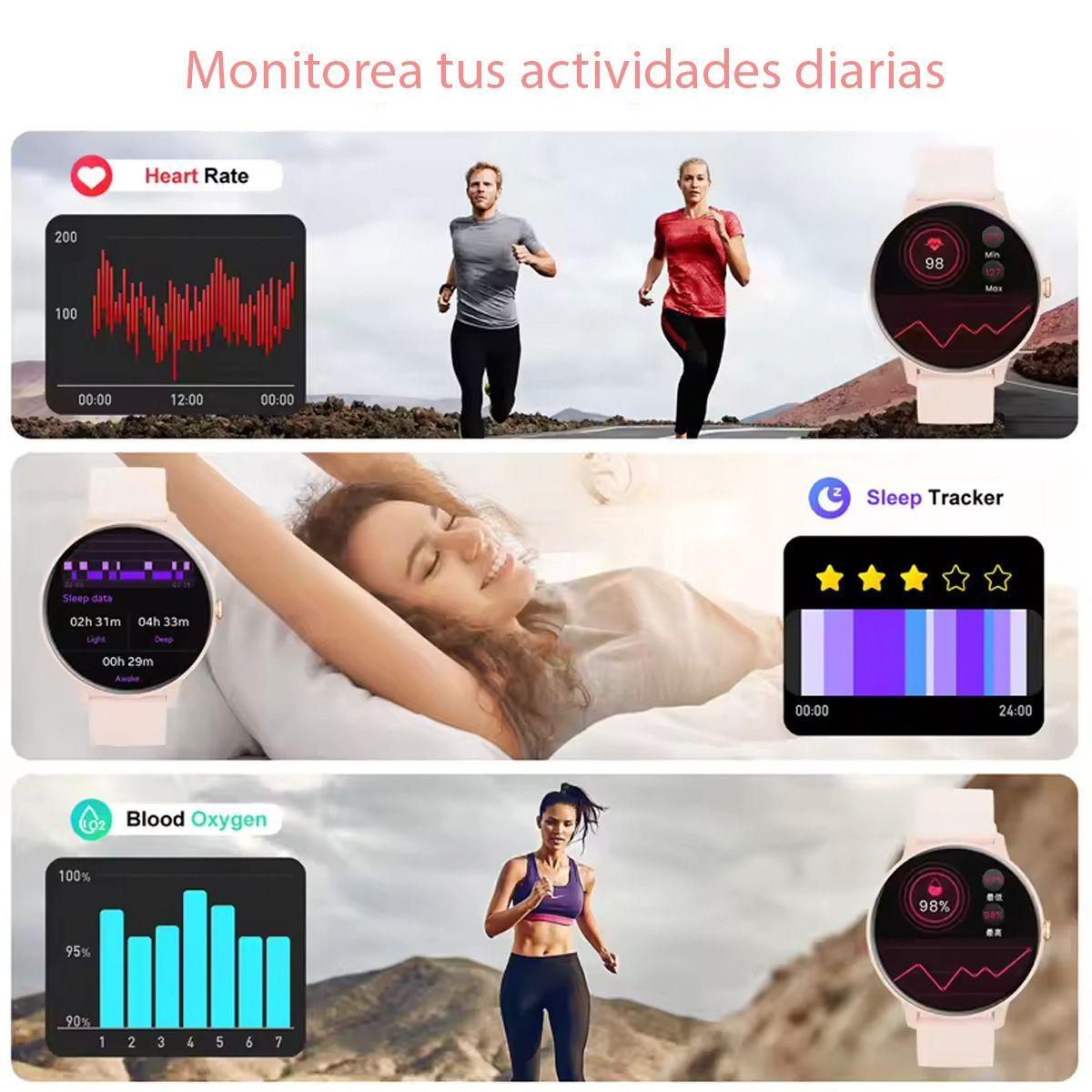 Smartwatch para Mujer Reloj Sweet Day: Conectividad y Monitoreo de salud-2
