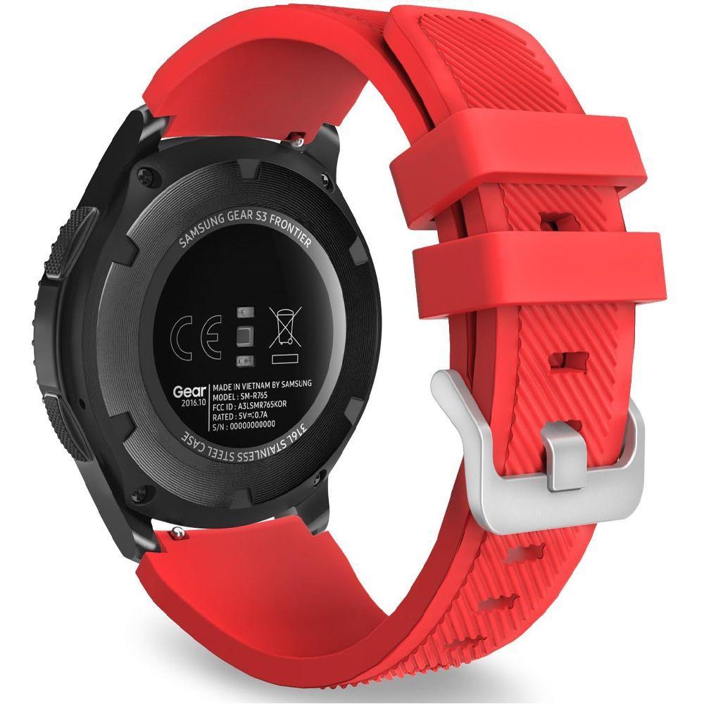  Correa para Smart Watch universal 22 mm de Silicona Rojo-0