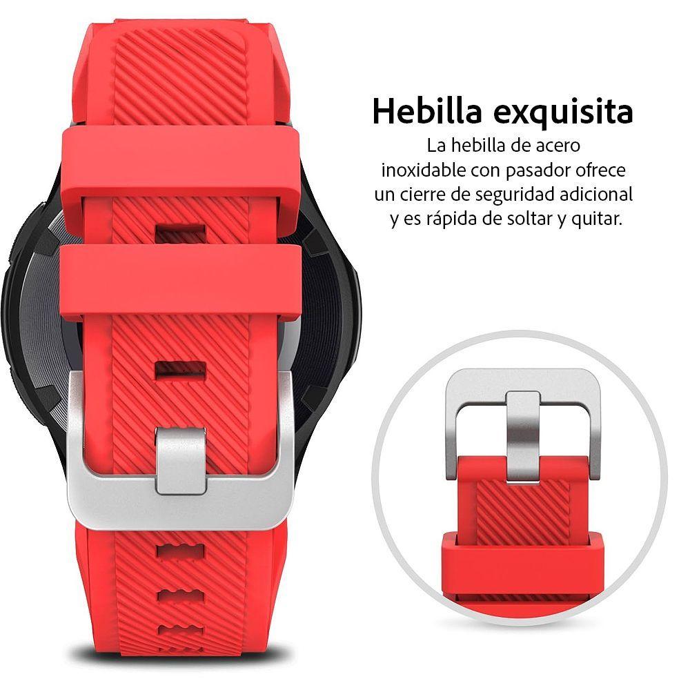  Correa para Smart Watch universal 22 mm de Silicona Rojo-2
