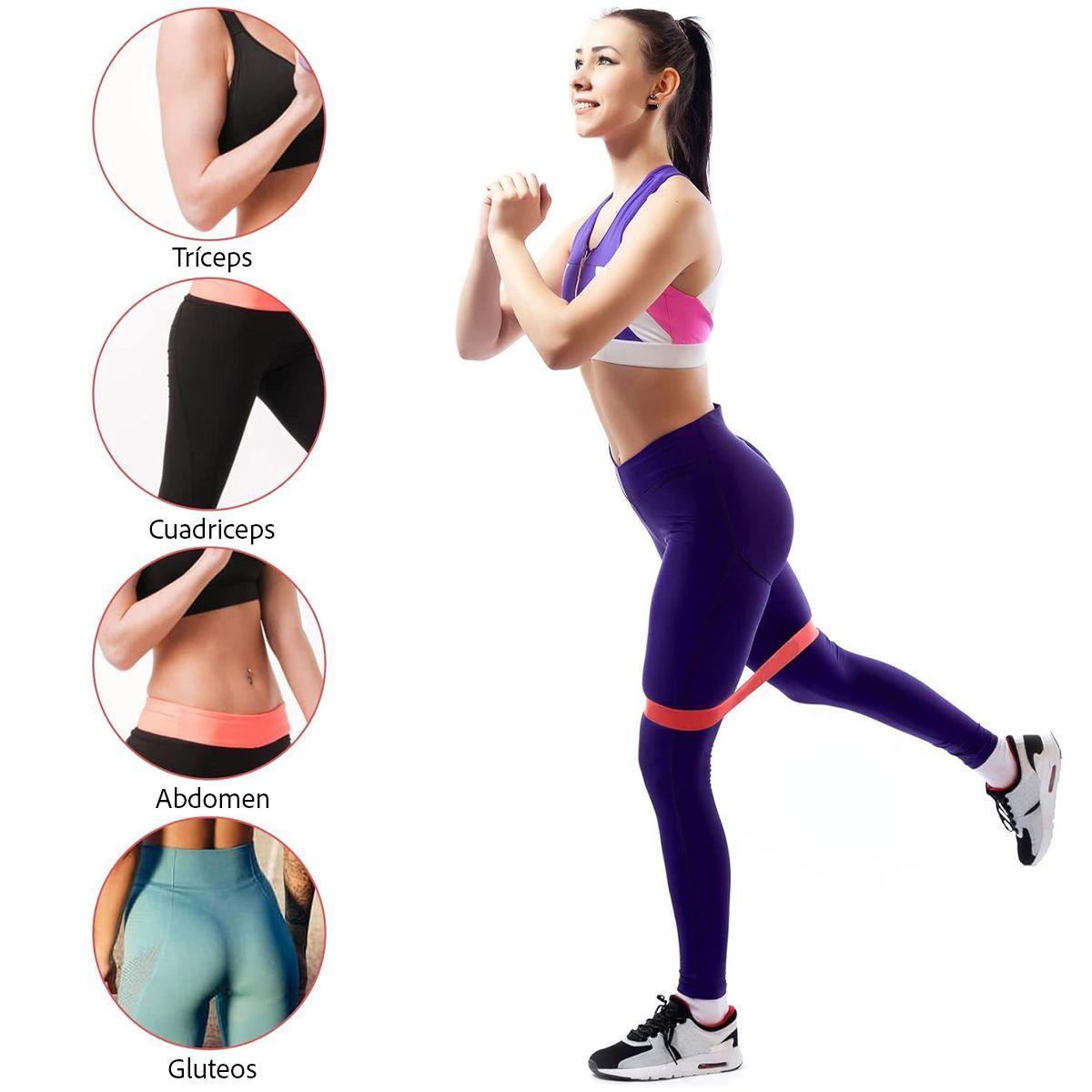 Bandas de Ejercicio Elásticas Pack con 5 Niveles de Fuerza-1