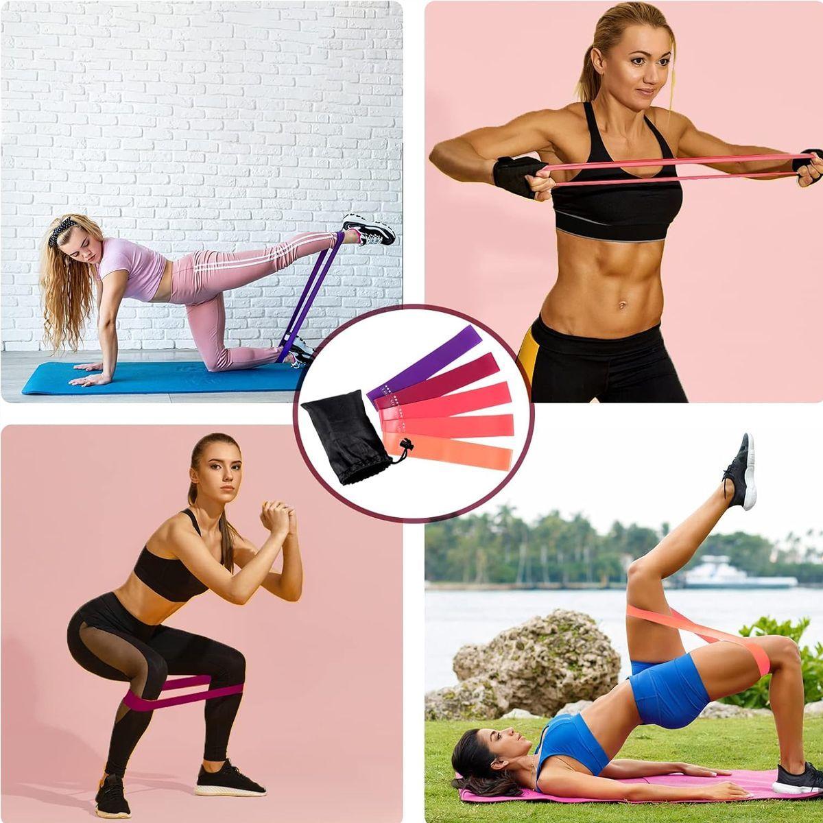 Bandas de Ejercicio Elásticas Pack con 5 Niveles de Fuerza-3