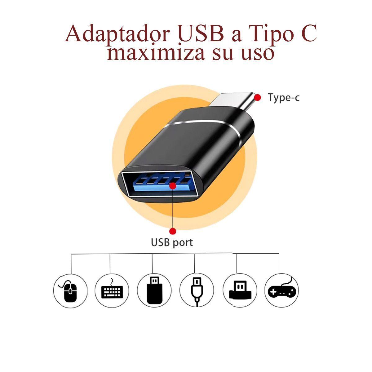 Adaptador USB 3.0 a Tipo C - Compatible con PC, MacBook, ipad, automóvil y más-1