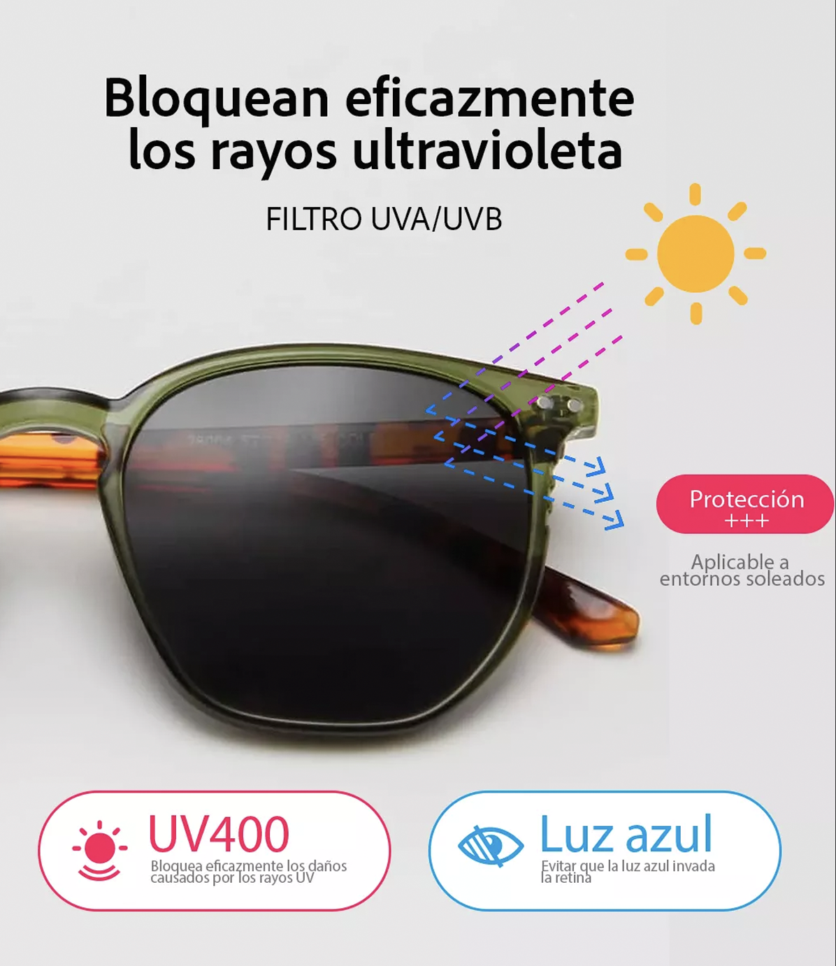 Lentes De Sol para mujer Bohemian Green-2