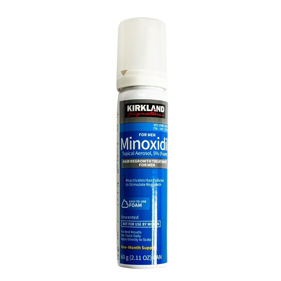 Minoxidil Kirkland 5% Espuma Tratamiento 1 Mes botella -3