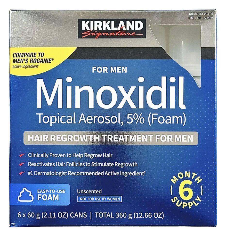 Minoxidil Kirkland 5% Espuma Tratamiento 1 Mes botella -2