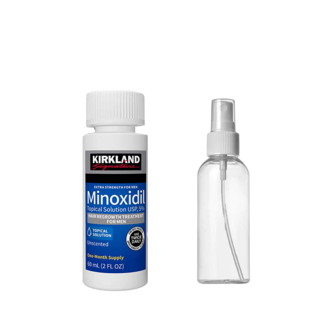 Mínoxidil kirkland 5% 1 mes de tratamiento + obsequio atomizador o gotero -0