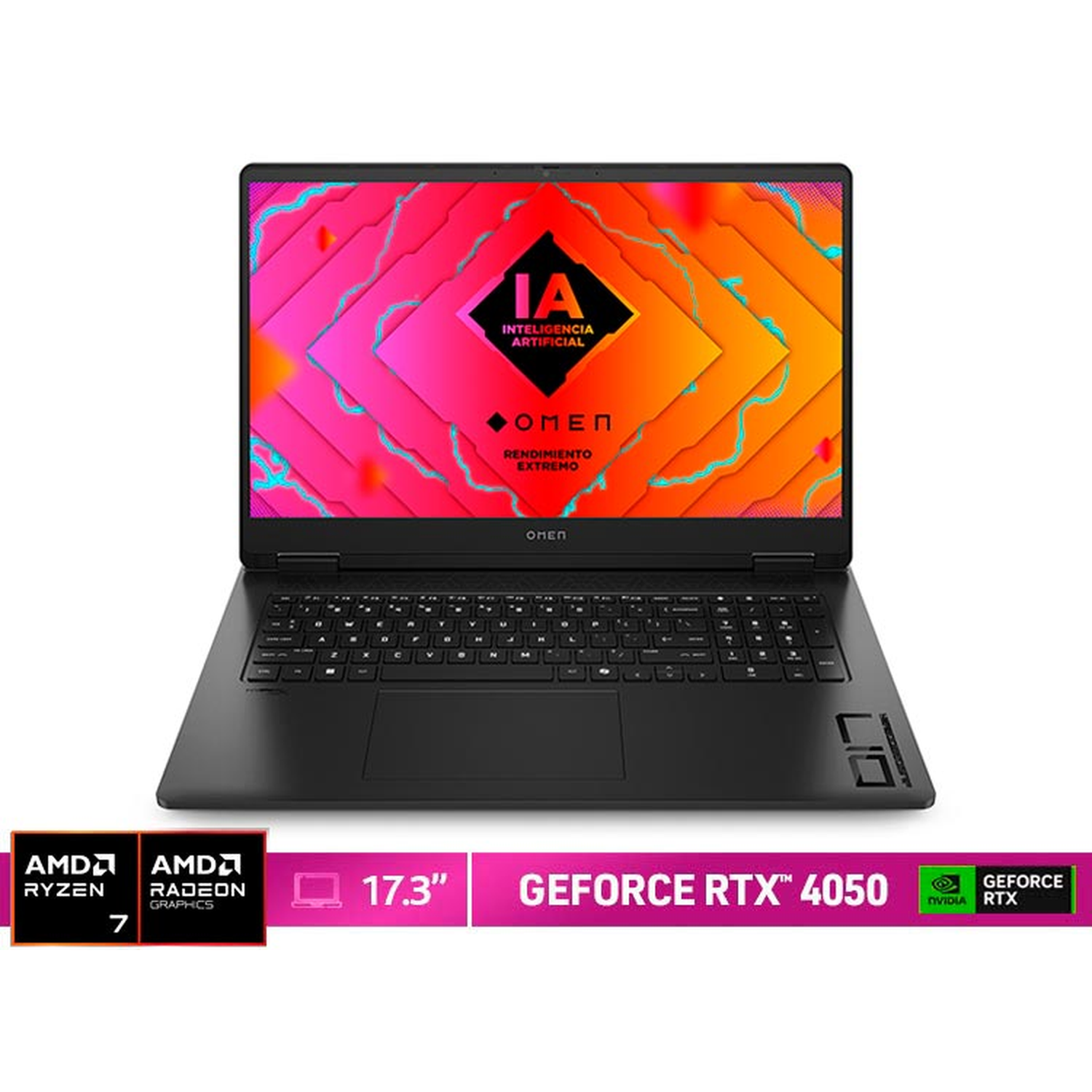Notebook Gamer HP Omen 17 DB0006LA Ryzen 7 8845HS 16GB 1TB SSD RTX 4050 17 3FHD-0