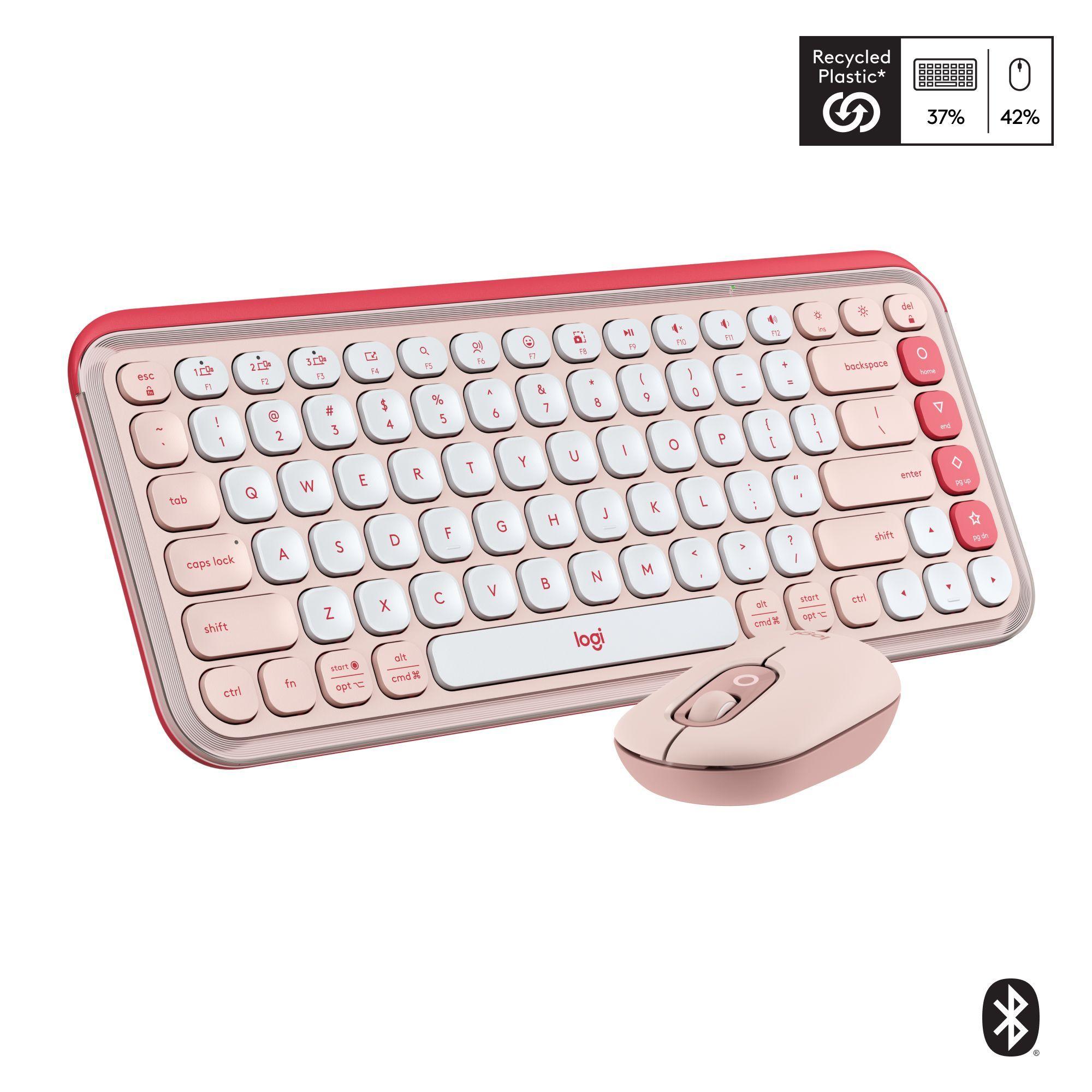 Kit Teclado Y Mouse Logitech Pop Icon Español Rosado-4