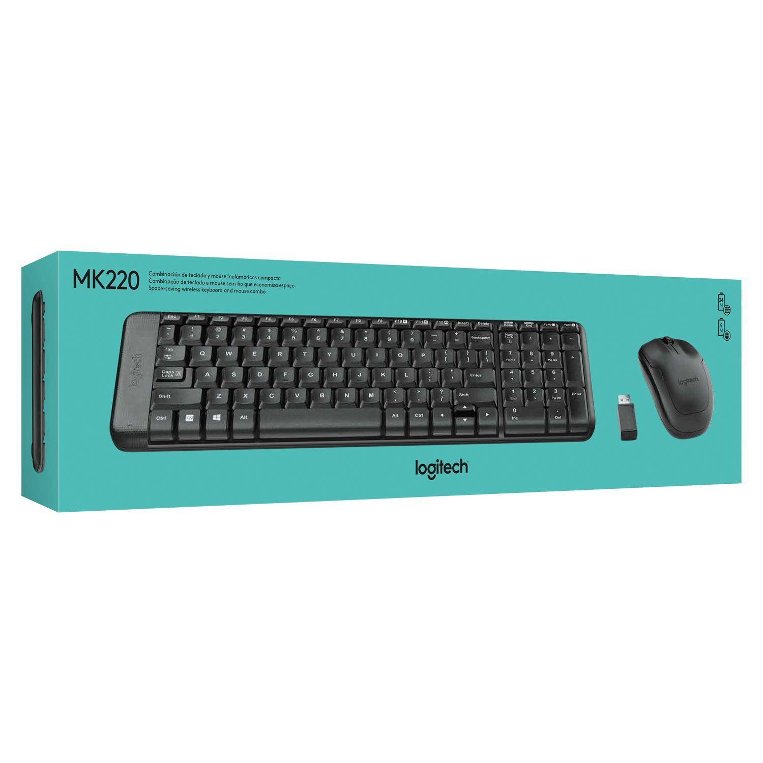 Kit de Teclado y Mouse Logitech MK220-3